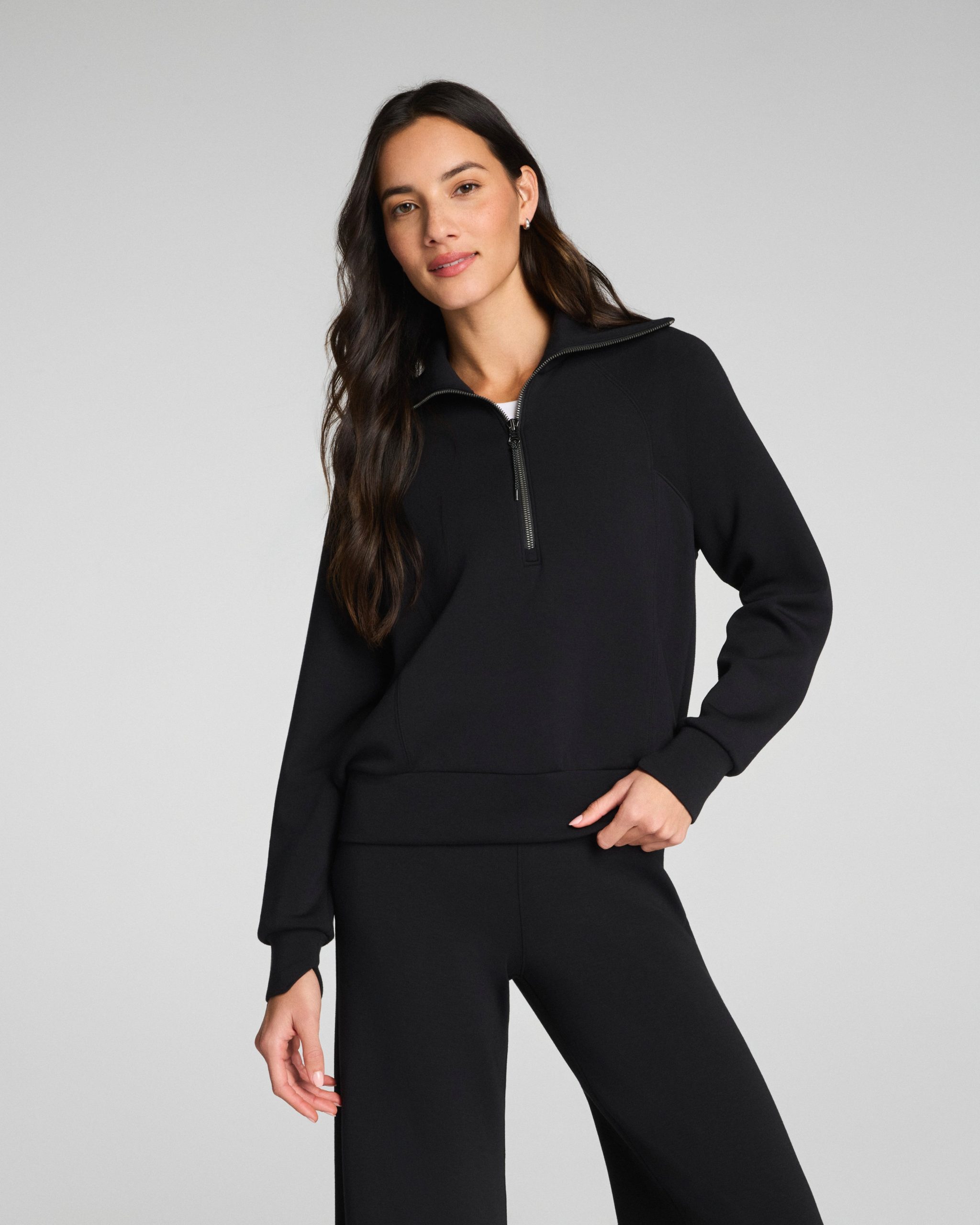 SPANX AirEssentials? Half Zip | Very Black