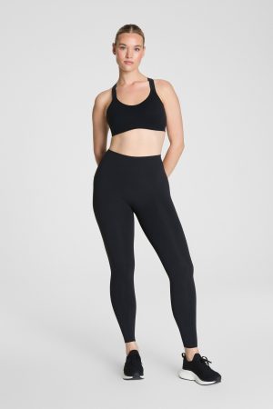 SPANXshape? BodyLine Full-Length Leggings with Mid-Tummy Compression | Very Black
