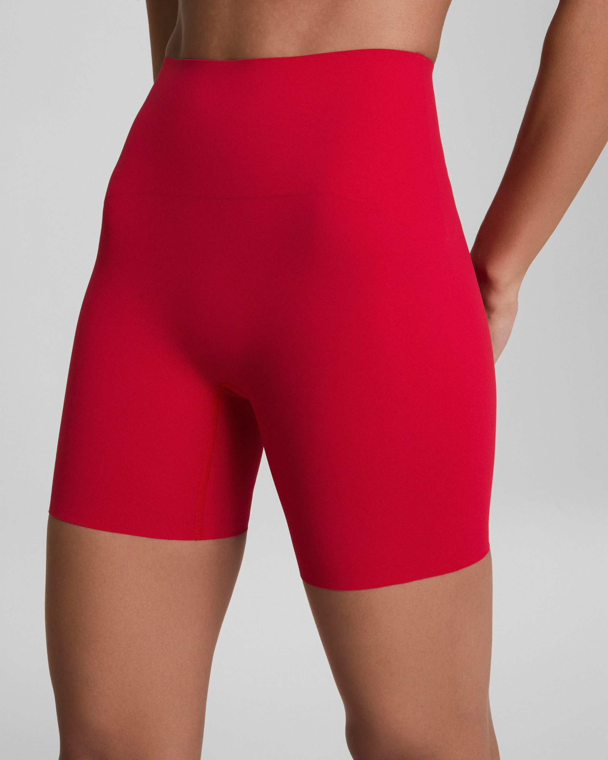 SPANXshape? BodyLine Bike Short with Mid-Tummy Compression. 6 | Spanx Red - Image 4