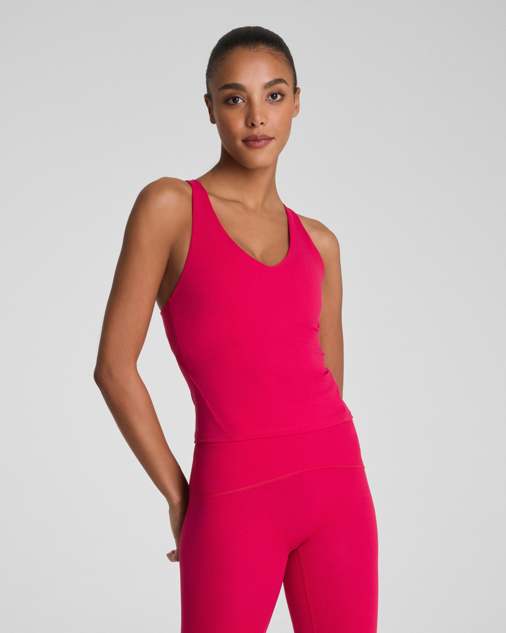 SPANX? BoostUp V-Neck Shelf Tank | Fuchsia