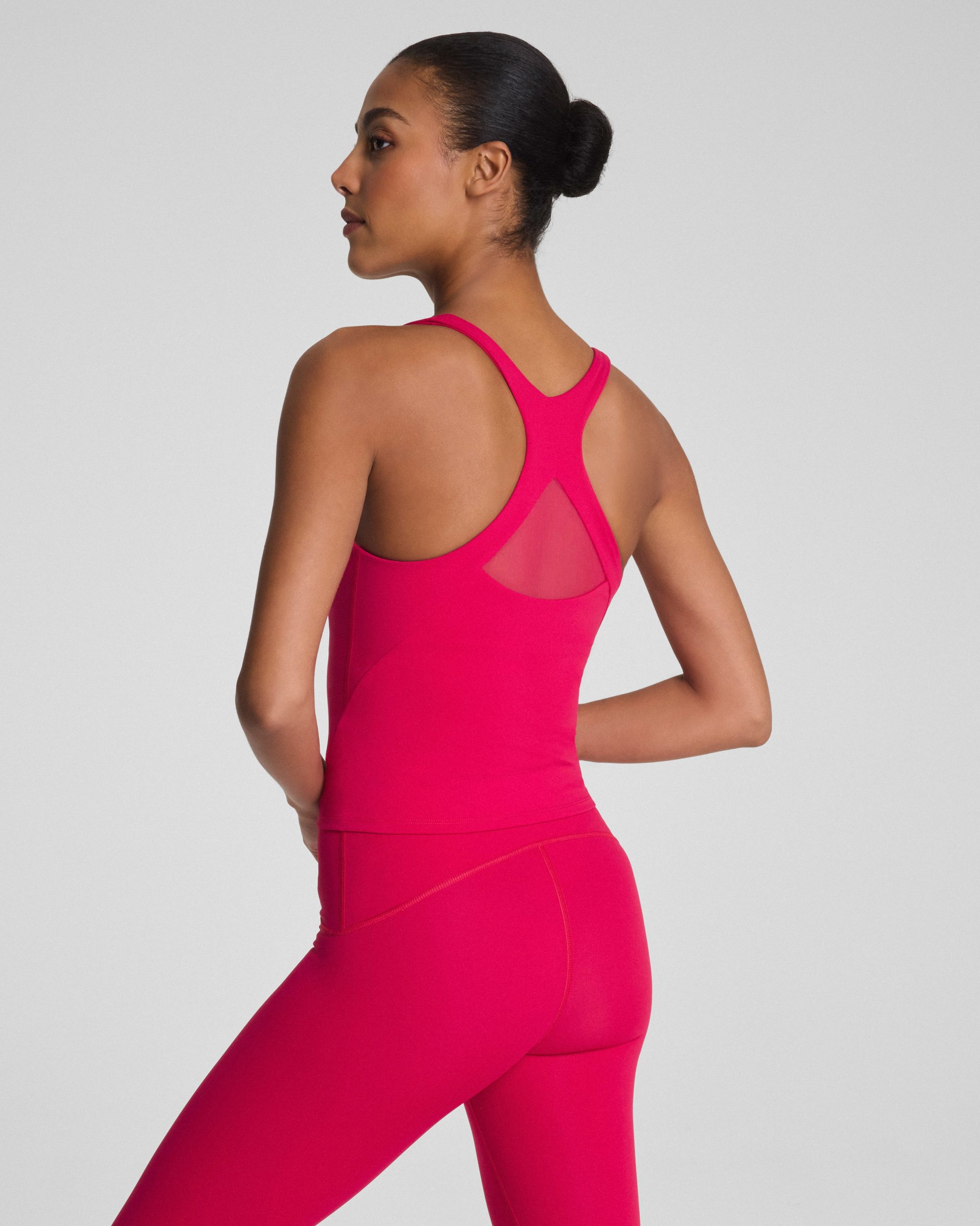 SPANX? BoostUp V-Neck Shelf Tank | Fuchsia - Image 2