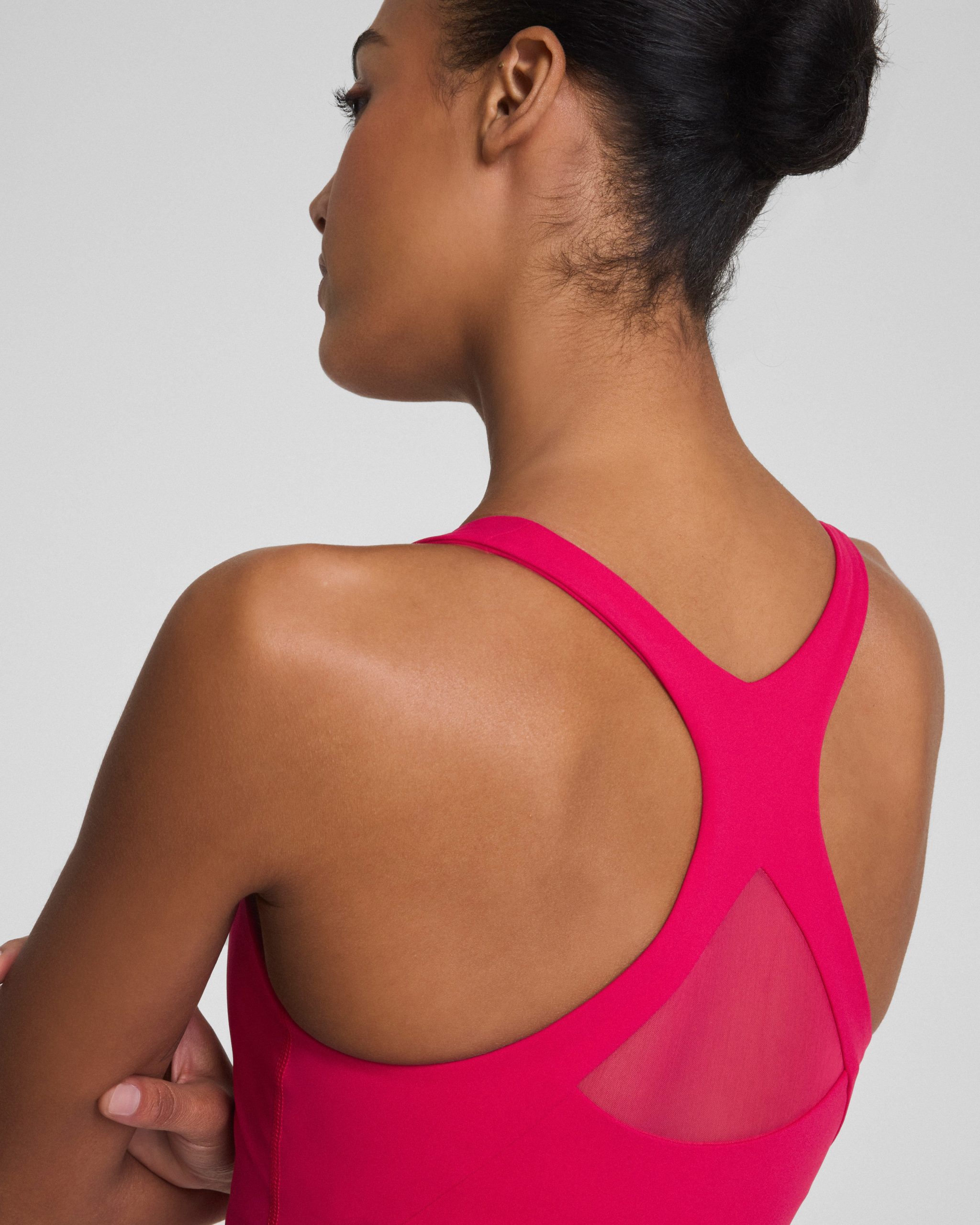 SPANX? BoostUp V-Neck Shelf Tank | Fuchsia - Image 4