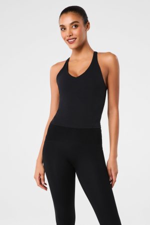 SPANX? BoostUp V-Neck Shelf Tank | Very Black