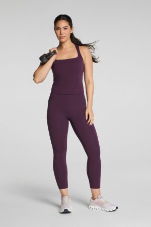 SPANXshape? BodyLine 7/8 Leggings with Mid-Tummy Compression | Blackberry