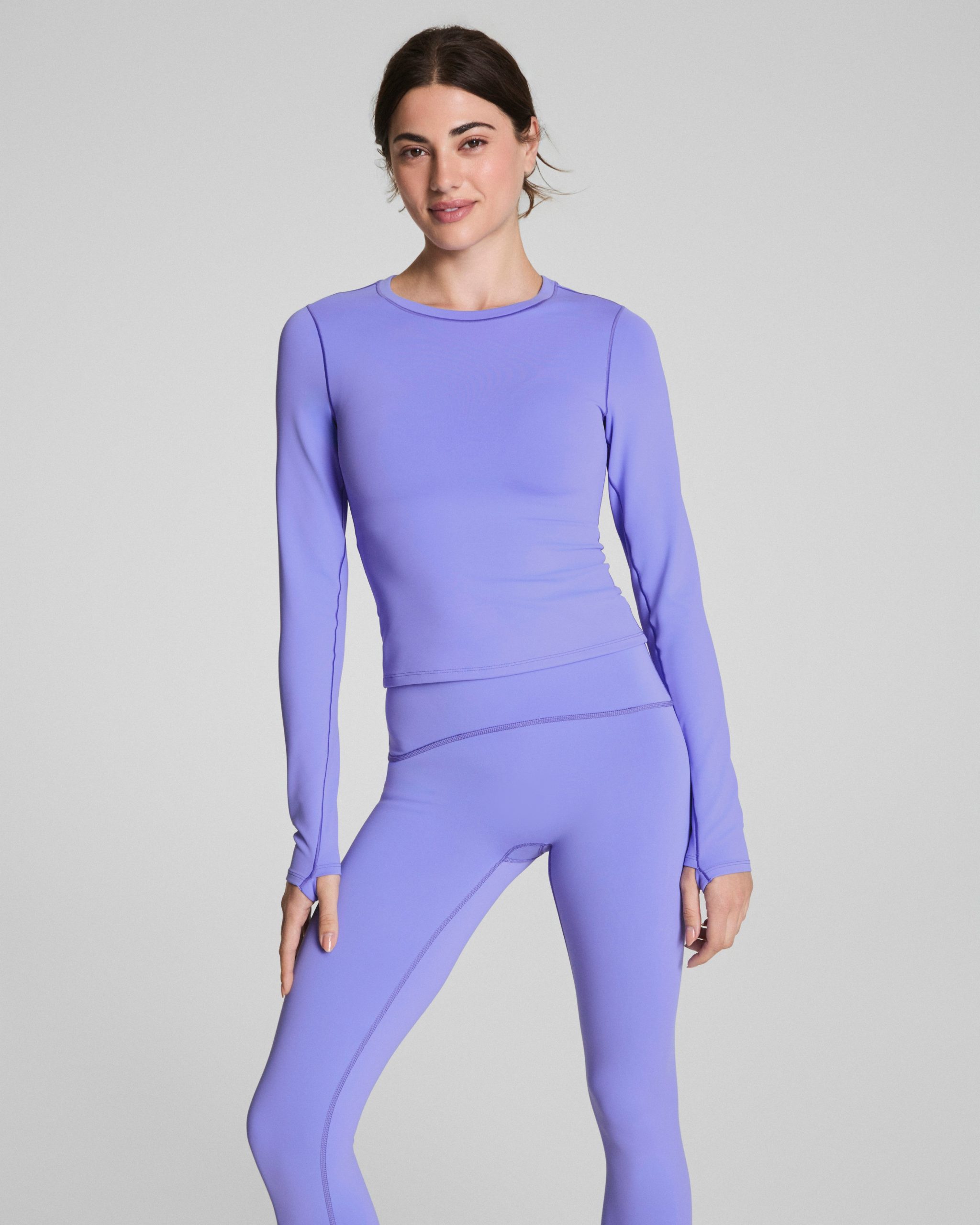 SPANXshape? Get Moving Long Sleeve Top with SecretSweat Tech | Light Amethyst