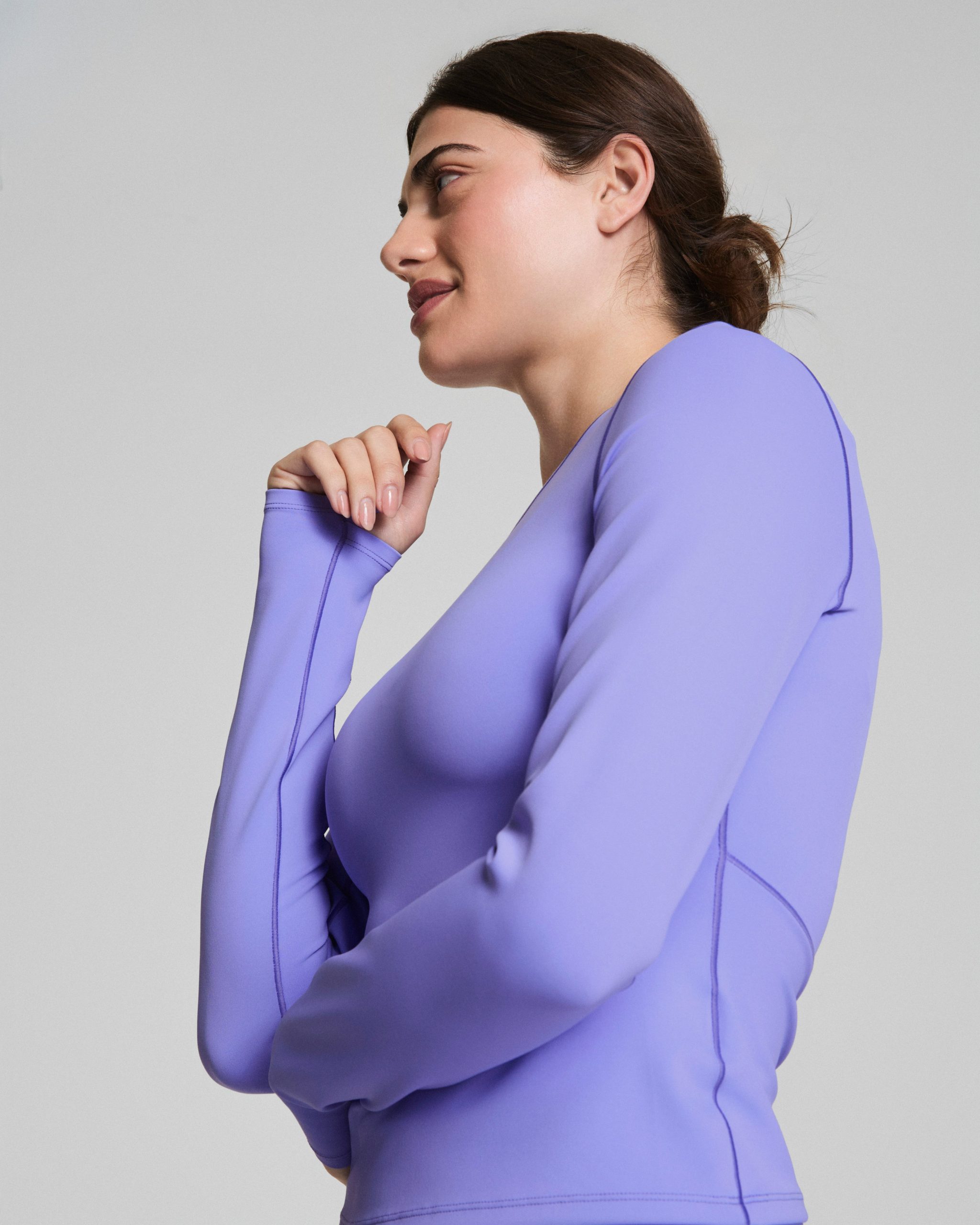 SPANXshape? Get Moving Long Sleeve Top with SecretSweat Tech | Light Amethyst - Image 3