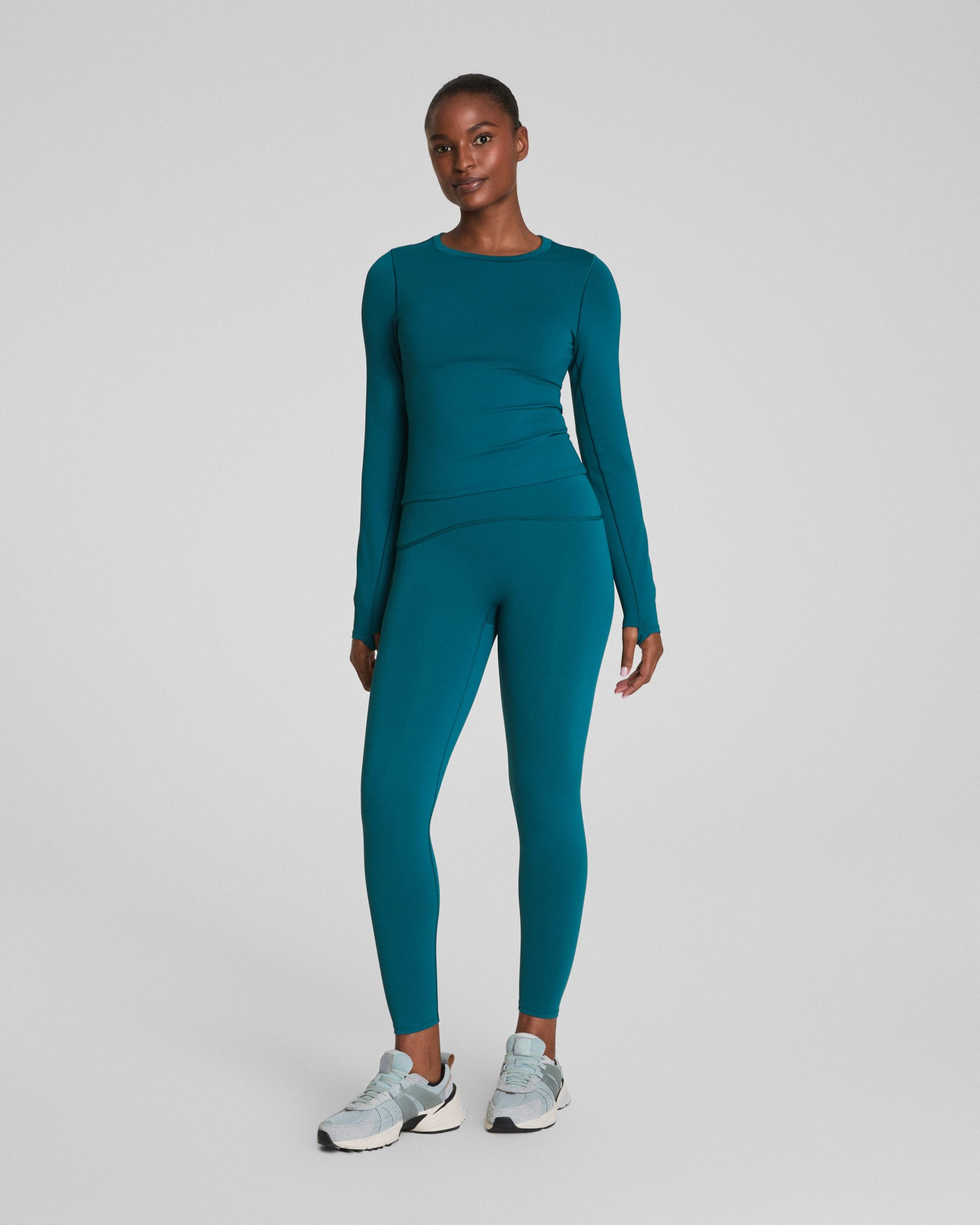 SPANXshape? Get Moving Long Sleeve Top with SecretSweat Tech | Light Emerald Bay - Image 4