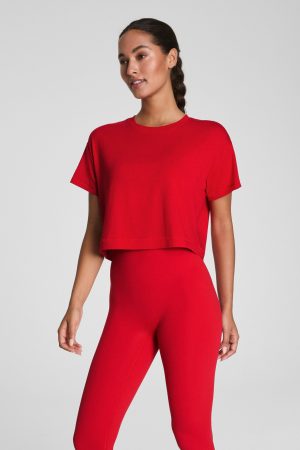 SPANX? BoostUp Cropped Tee | SPANX? Red