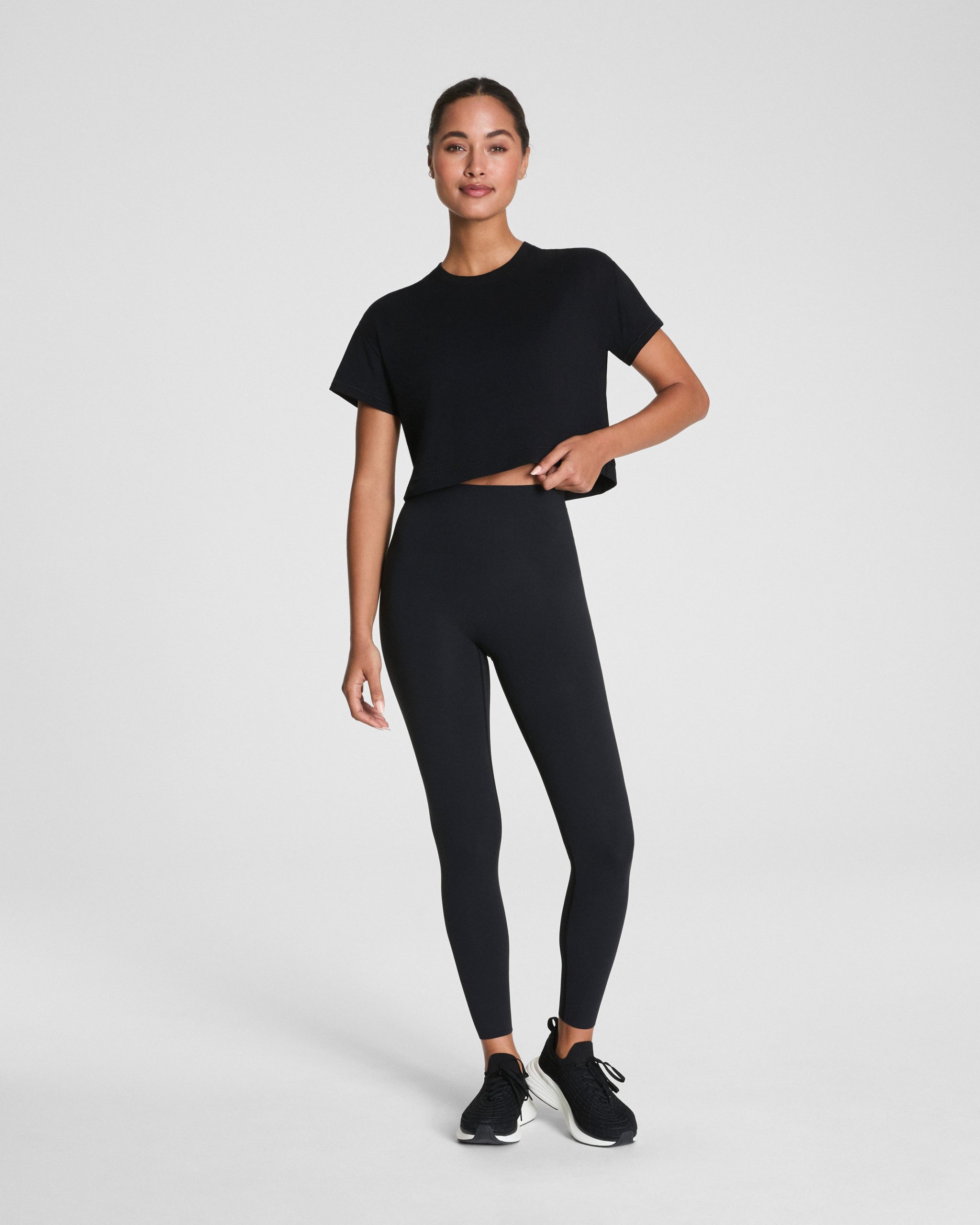 SPANX? BoostUp Cropped Tee | Very Black - Image 3