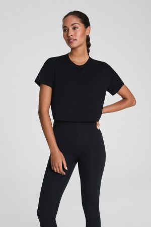 SPANX? BoostUp Cropped Tee | Very Black