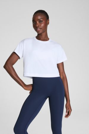 SPANX? BoostUp Cropped Tee | Vivid White