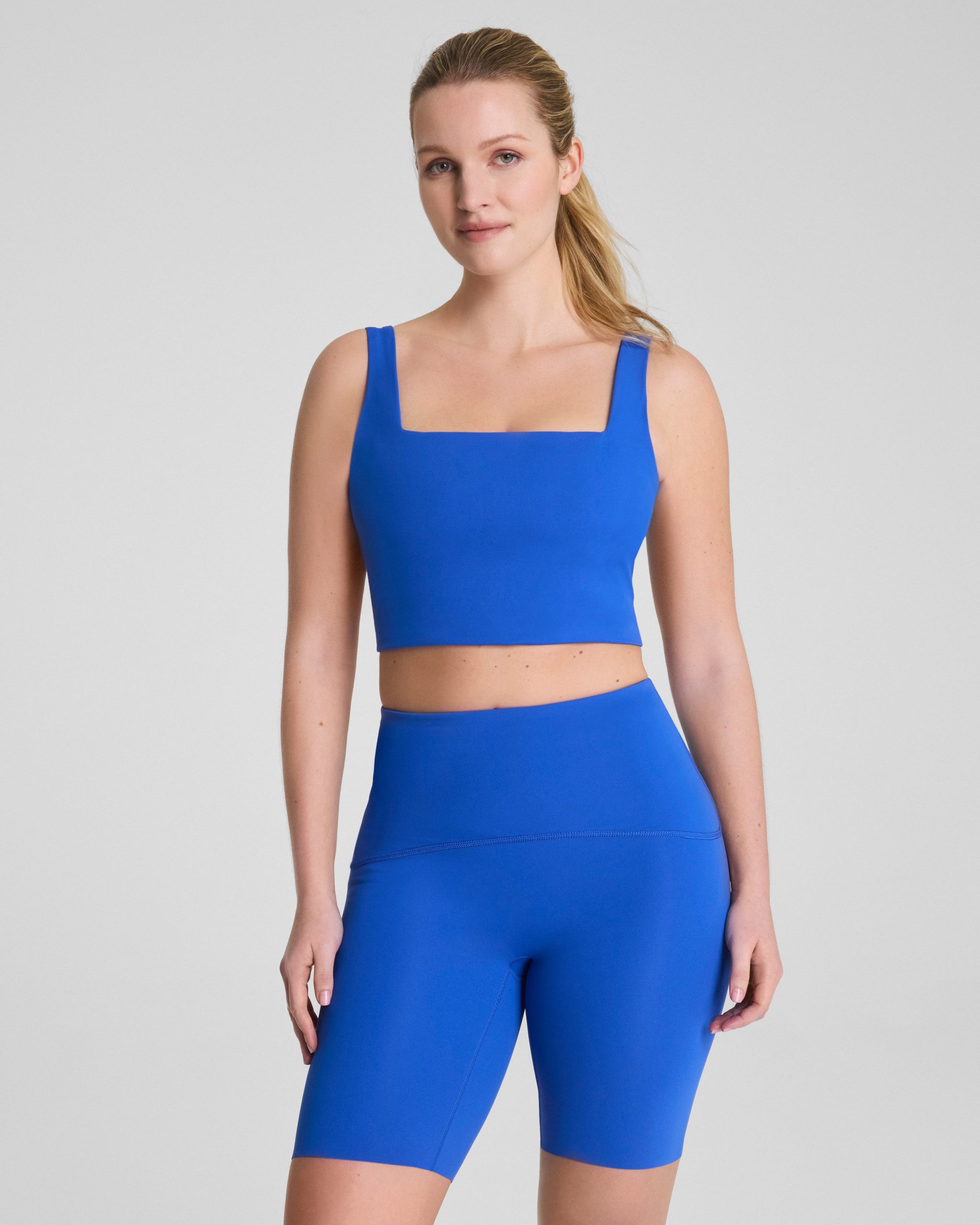SPANX? BoostUp Cropped Square Neck Shelf Tank | Current