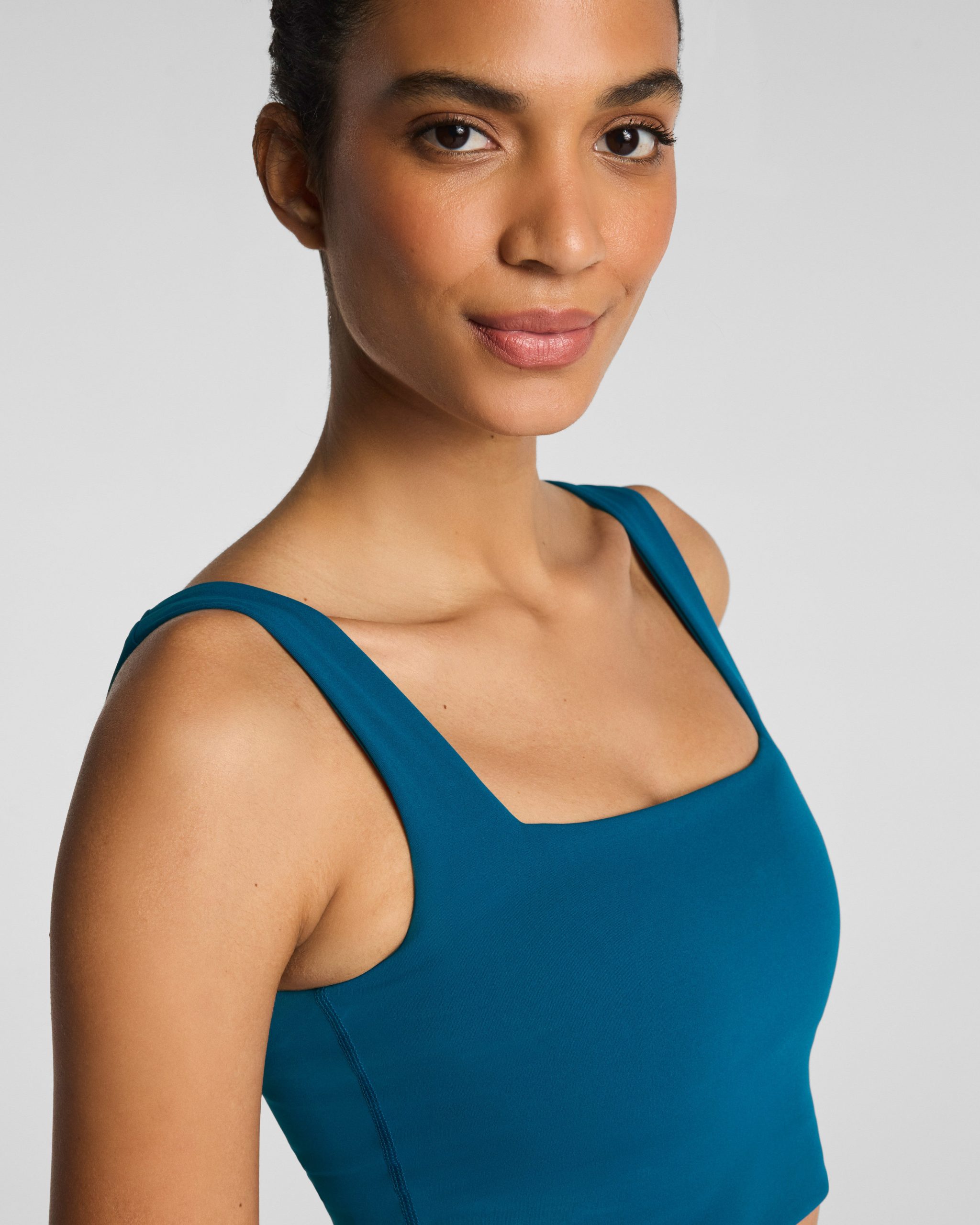 SPANX? BoostUp Cropped Square Neck Shelf Tank | Deep Cove - Image 3