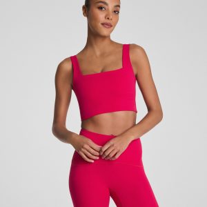 SPANX? BoostUp Cropped Square Neck Shelf Tank | Fuchsia
