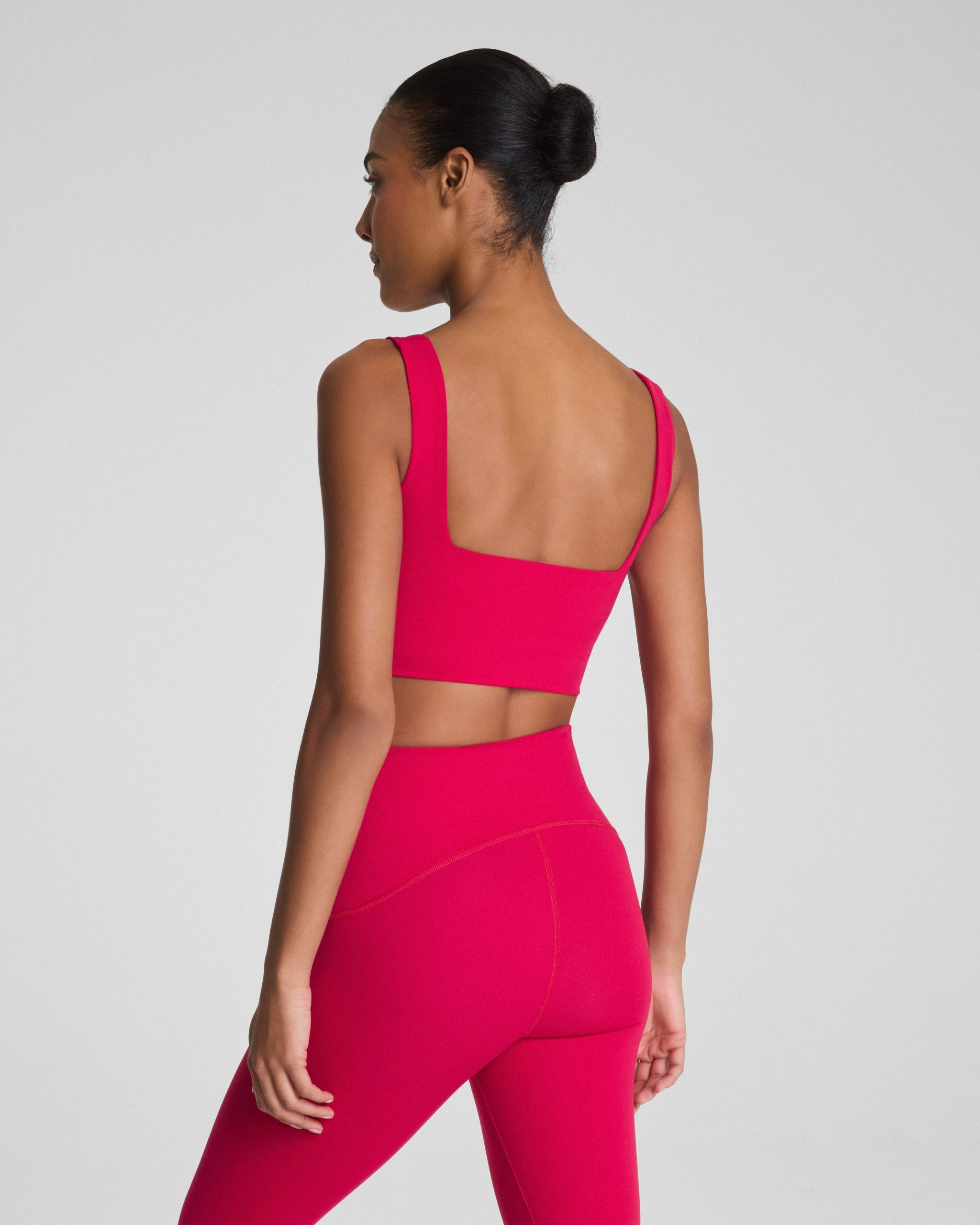 SPANX? BoostUp Cropped Square Neck Shelf Tank | Fuchsia - Image 2