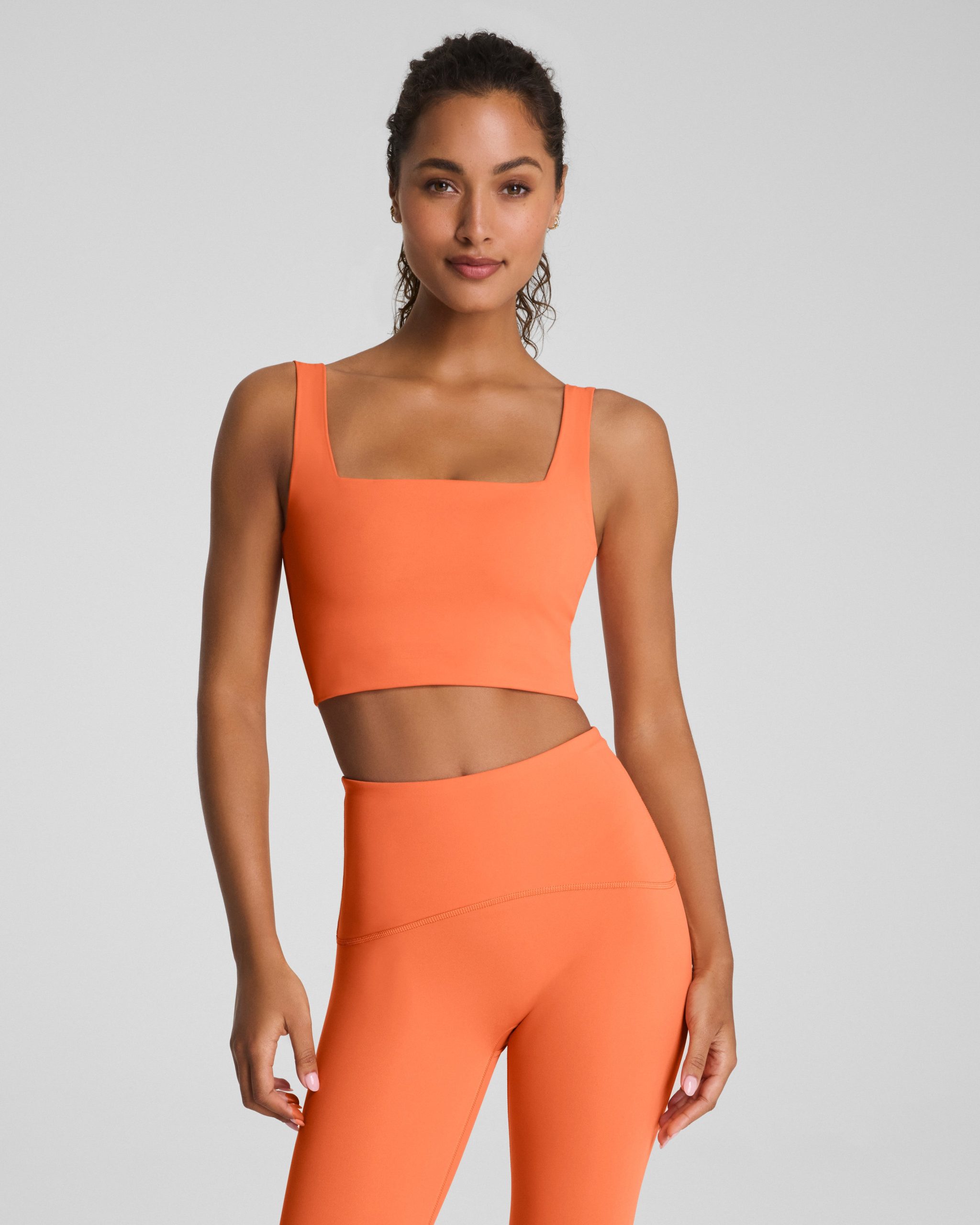 SPANX? BoostUp Cropped Square Neck Shelf Tank | Persimmon