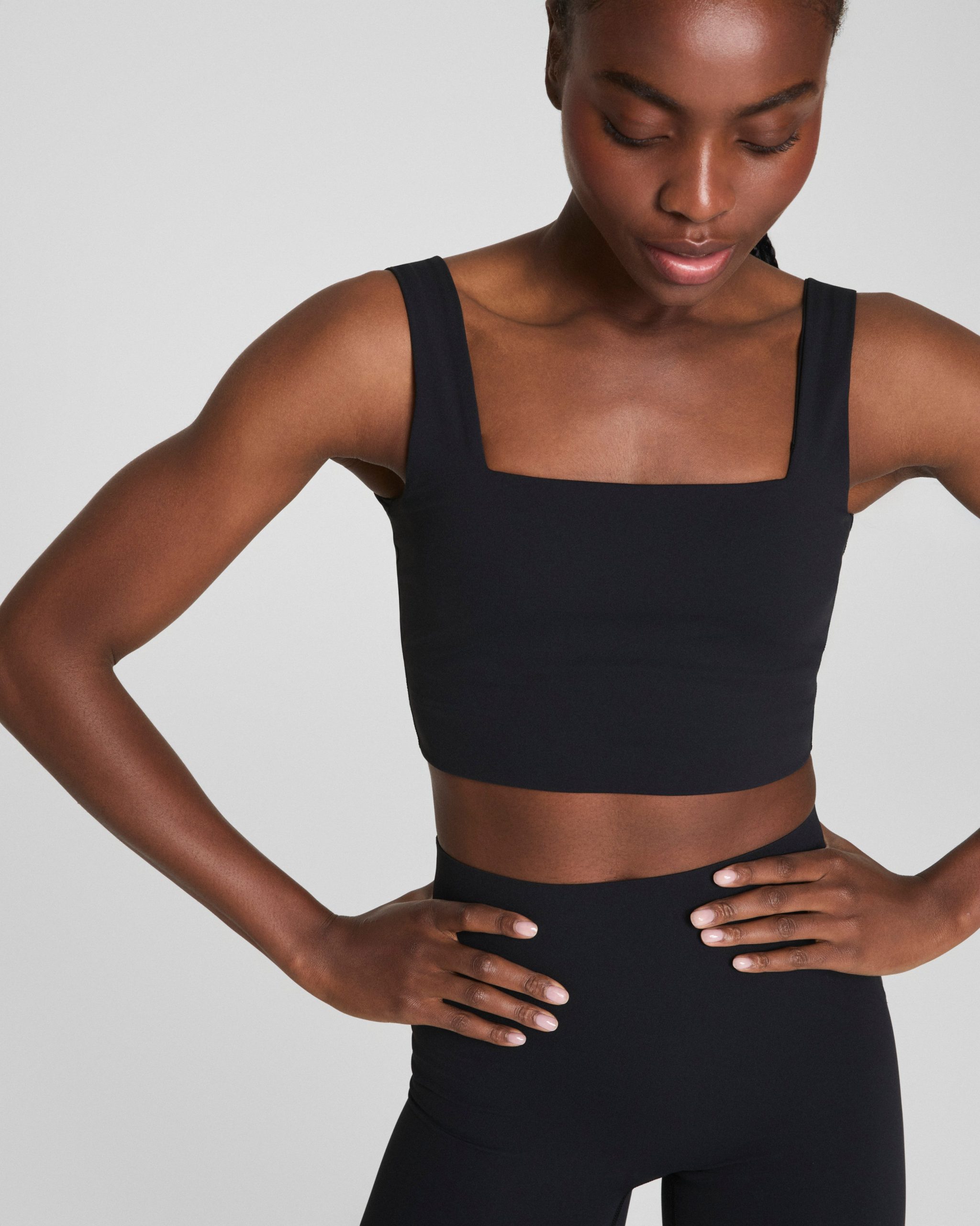 SPANX? BoostUp Cropped Square Neck Shelf Tank | Very Black - Image 3