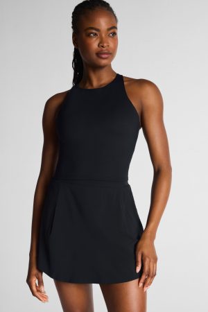 SPANX? BodyLine High Neck Cropped Tank with FlexForm Cups | Very Black