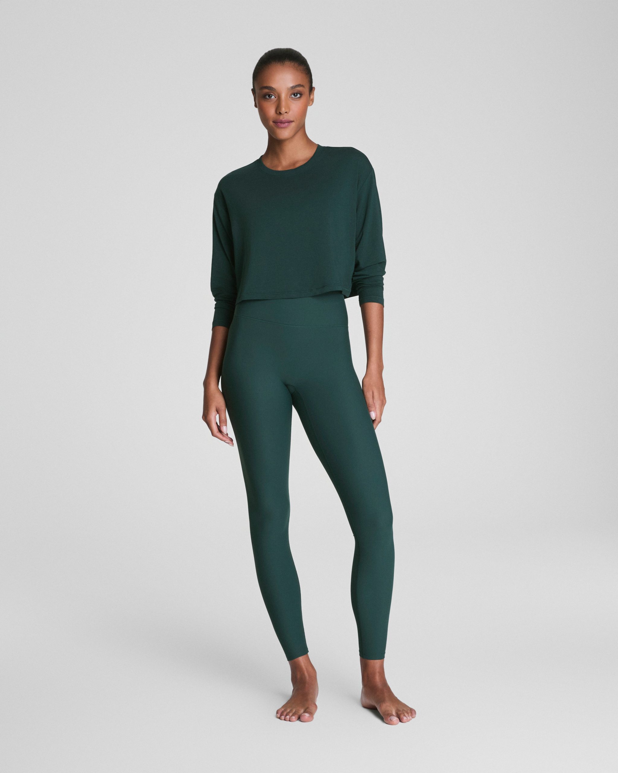SPANX? Outpace Cropped Long Sleeve Top | Meridian - Image 4