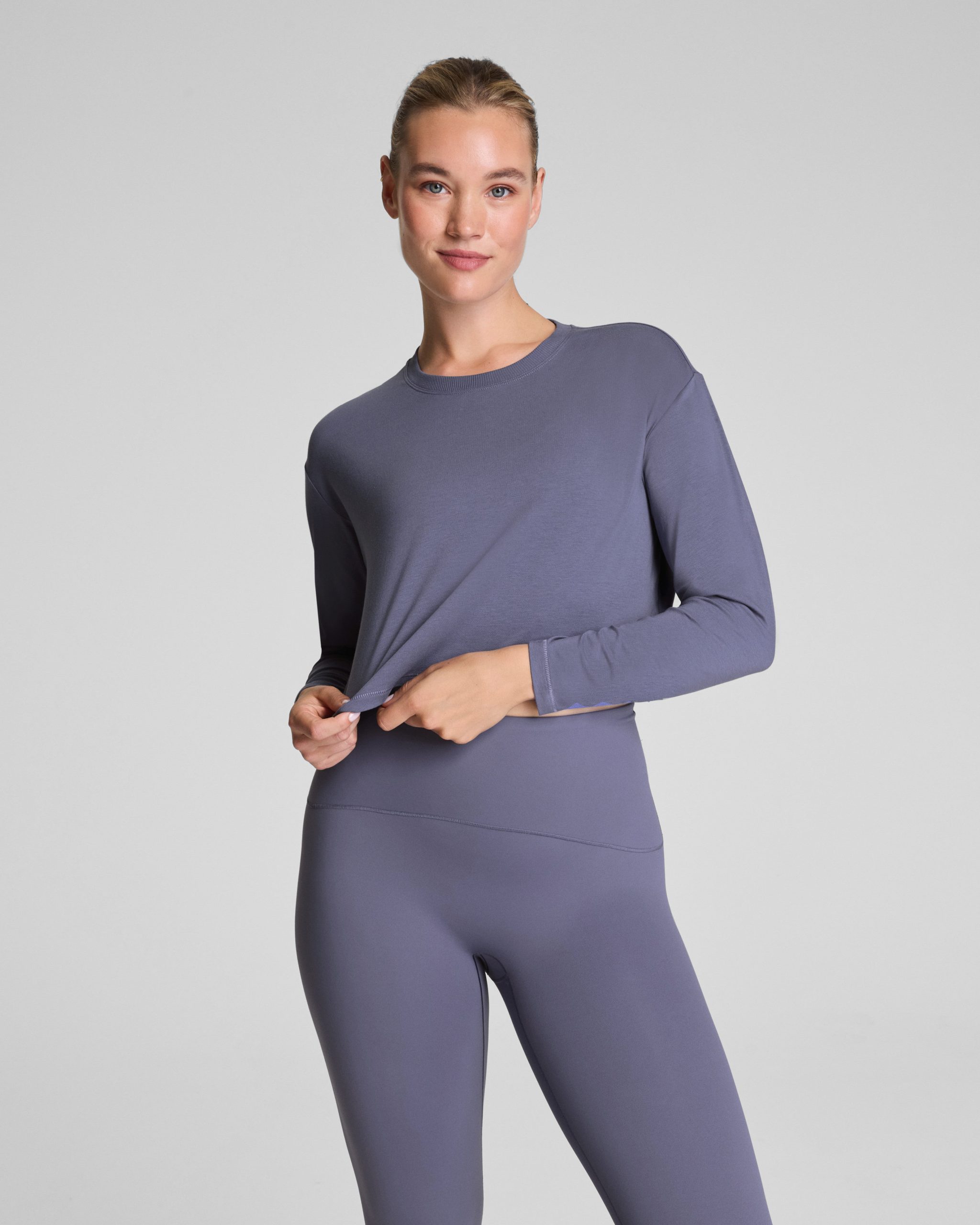 SPANX? Outpace Cropped Long Sleeve Top