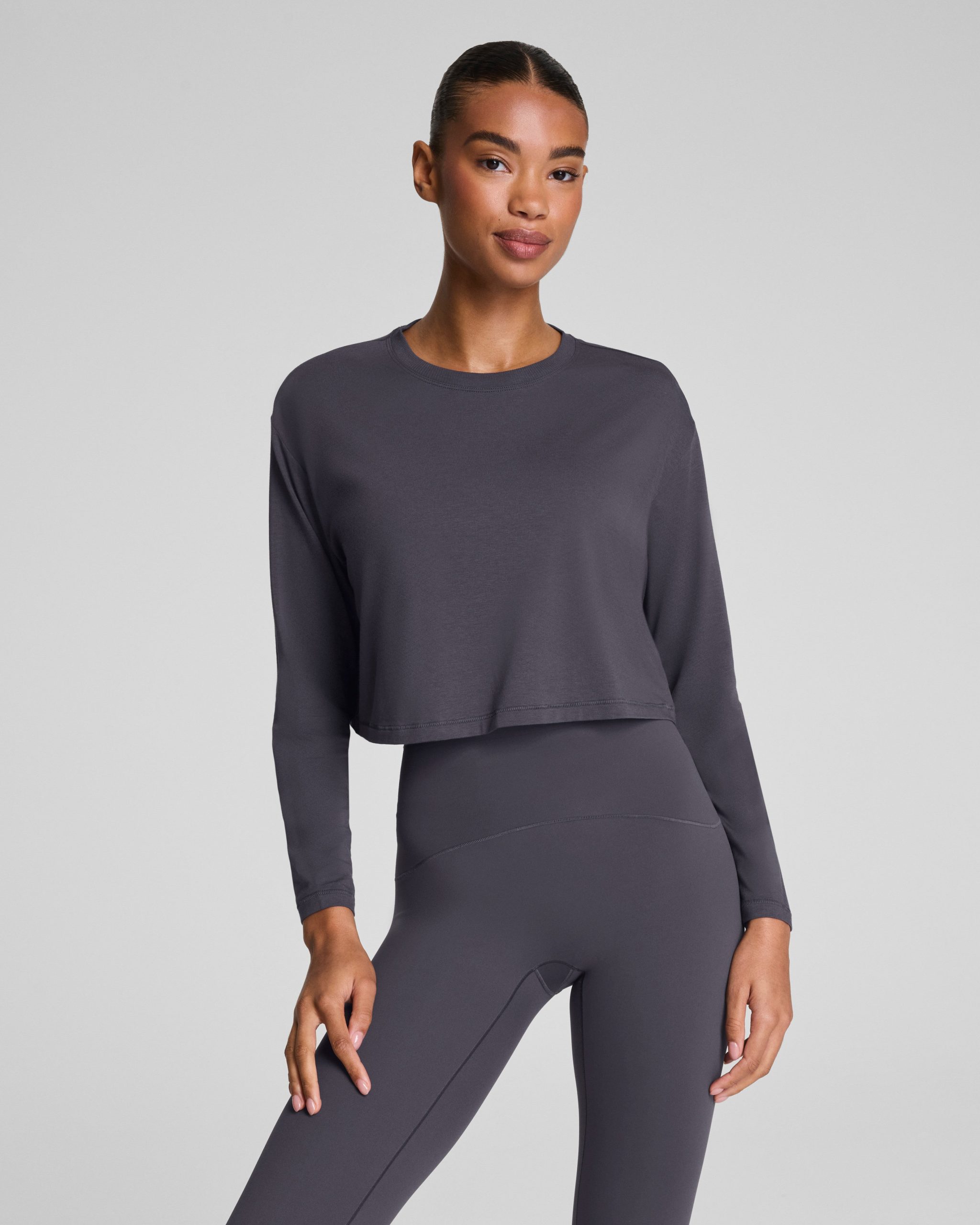 SPANX? Outpace Cropped Long Sleeve Top - Image 2