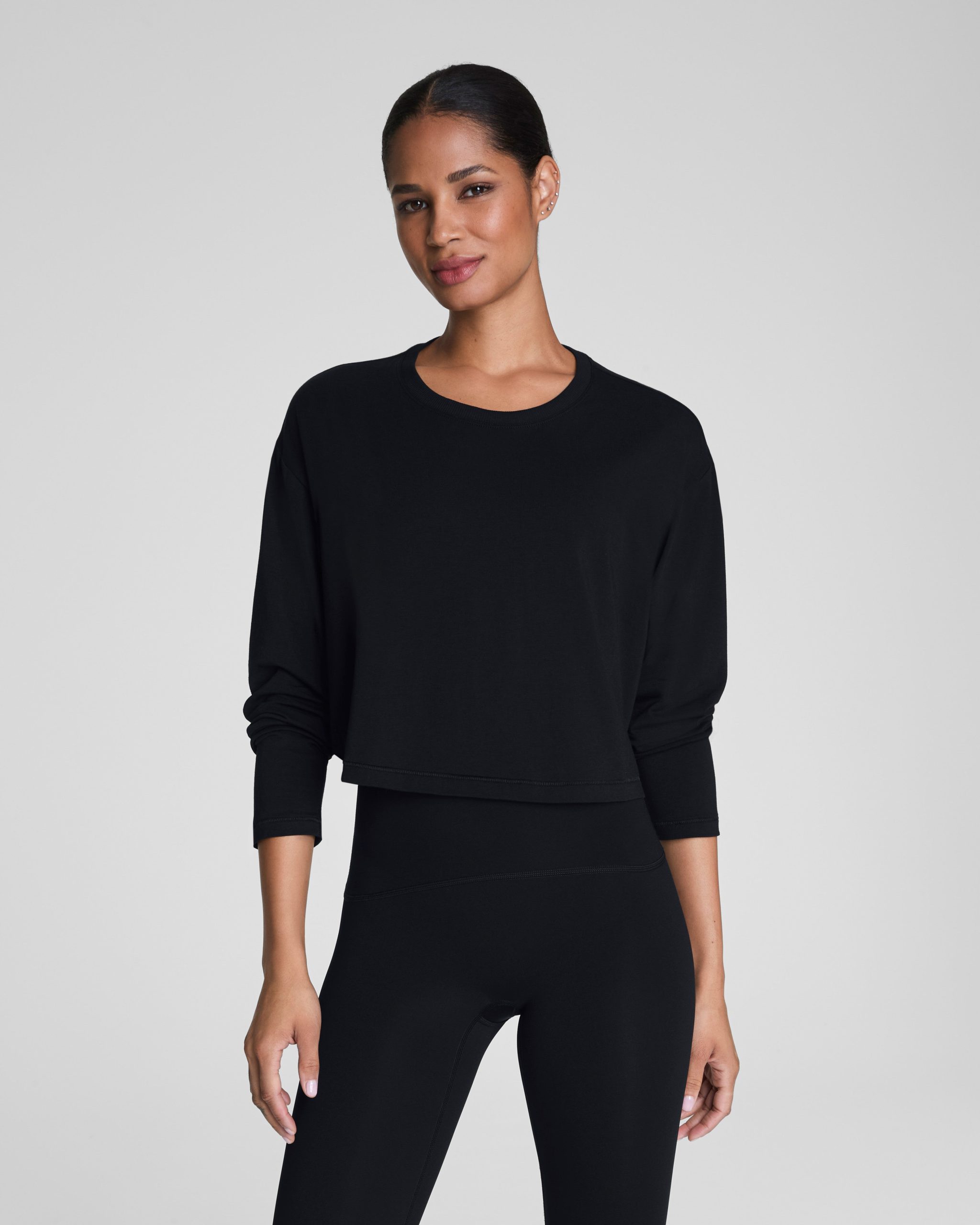SPANX? Outpace Cropped Long Sleeve Top - Image 3