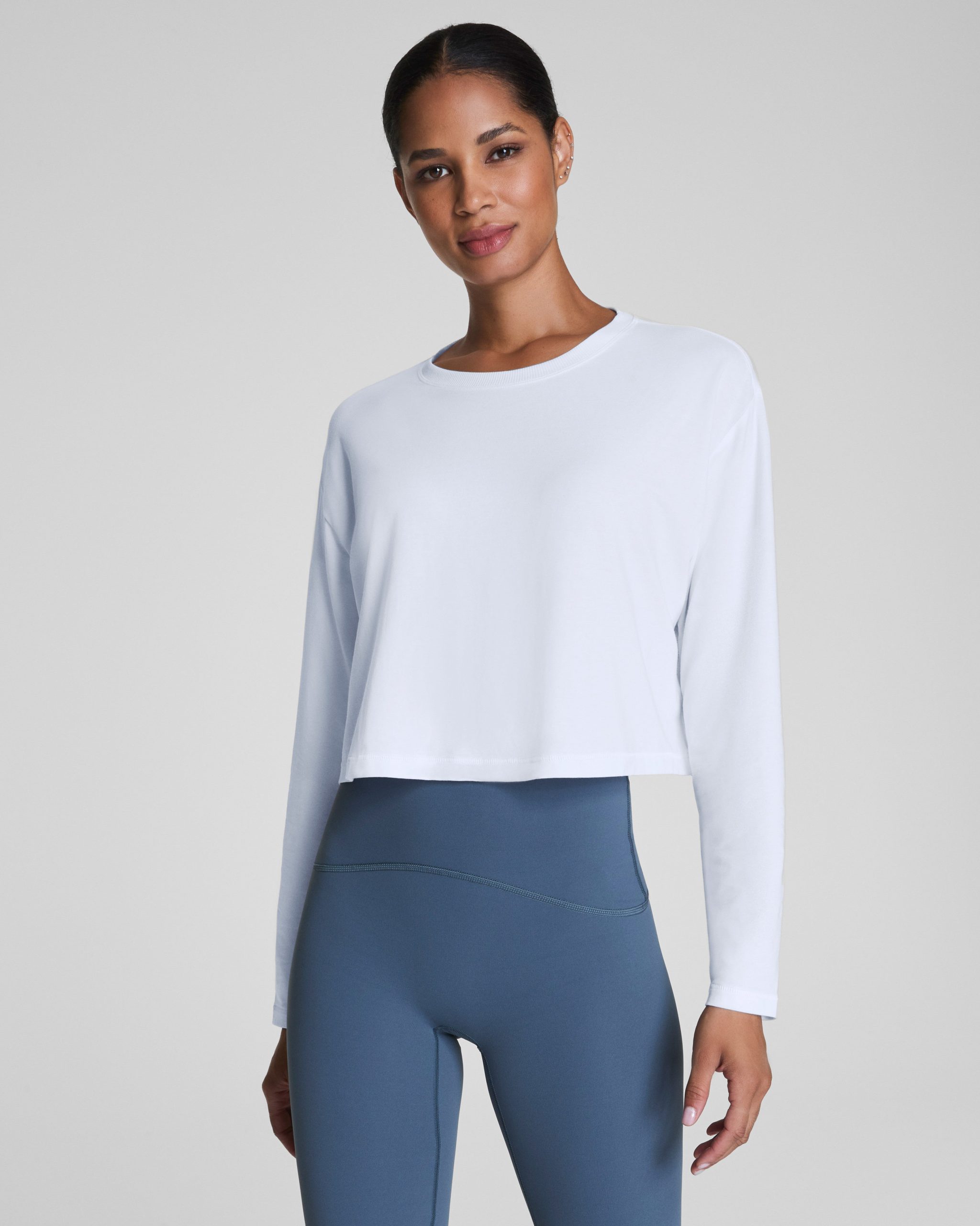 SPANX? Outpace Cropped Long Sleeve Top - Image 5