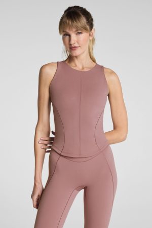 SPANX? PowerPlay High Neck Shelf Tank | Rosa