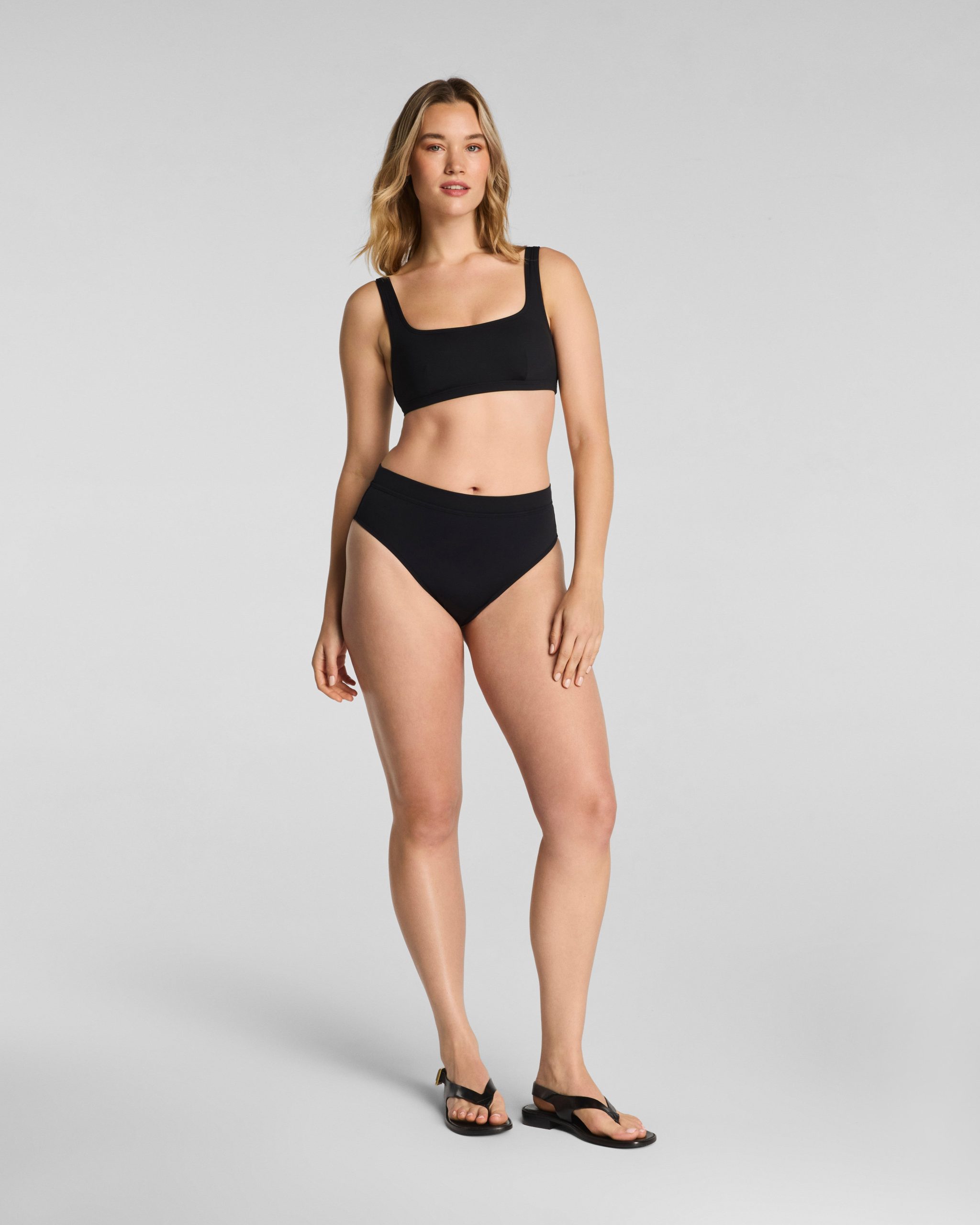 SPANXshape? Swim Hi-Rise Cheeky Bikini Bottom | Very Black - Image 3