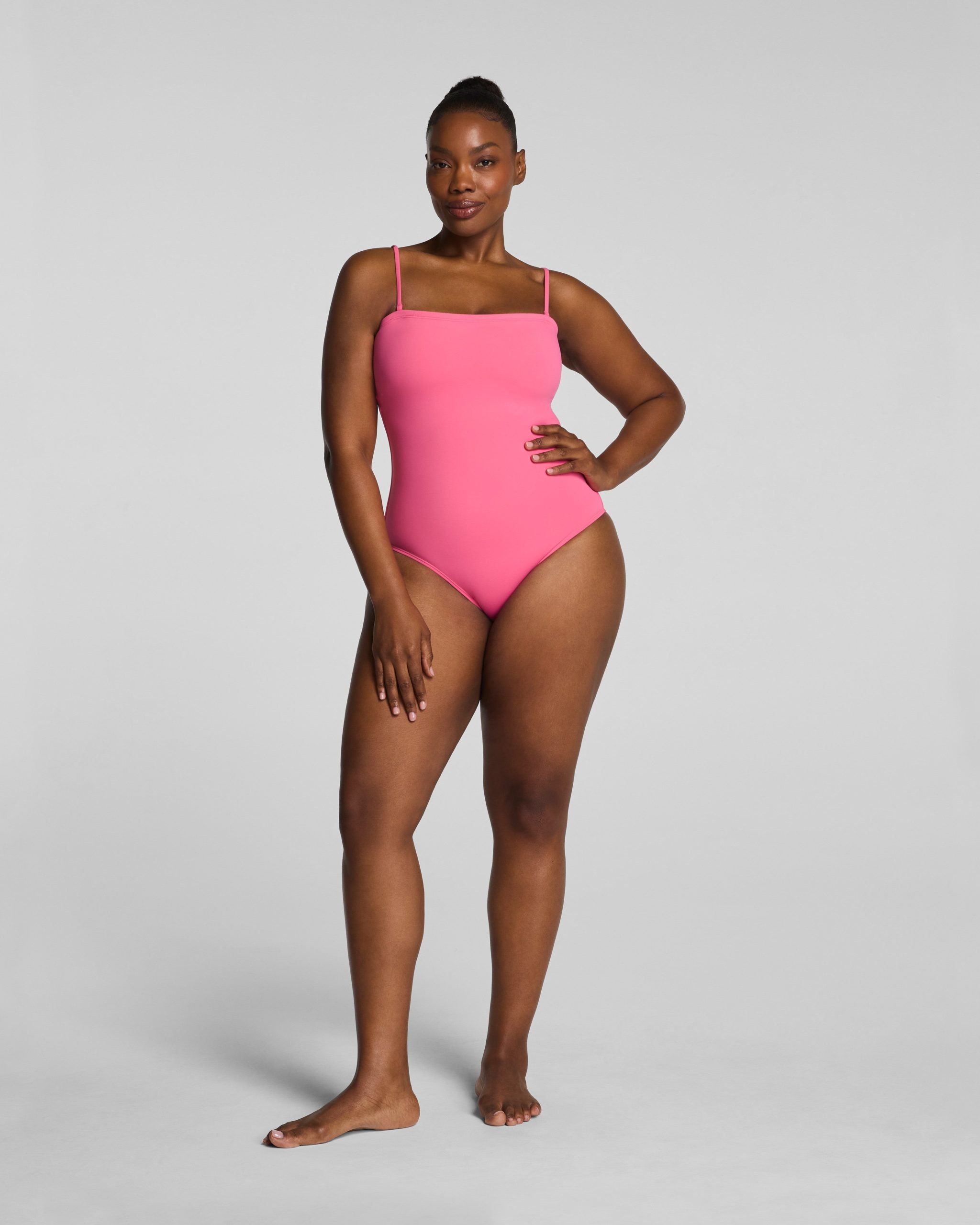 SPANXshape? Swim Bandeau One Piece | Hibiscus - Image 3