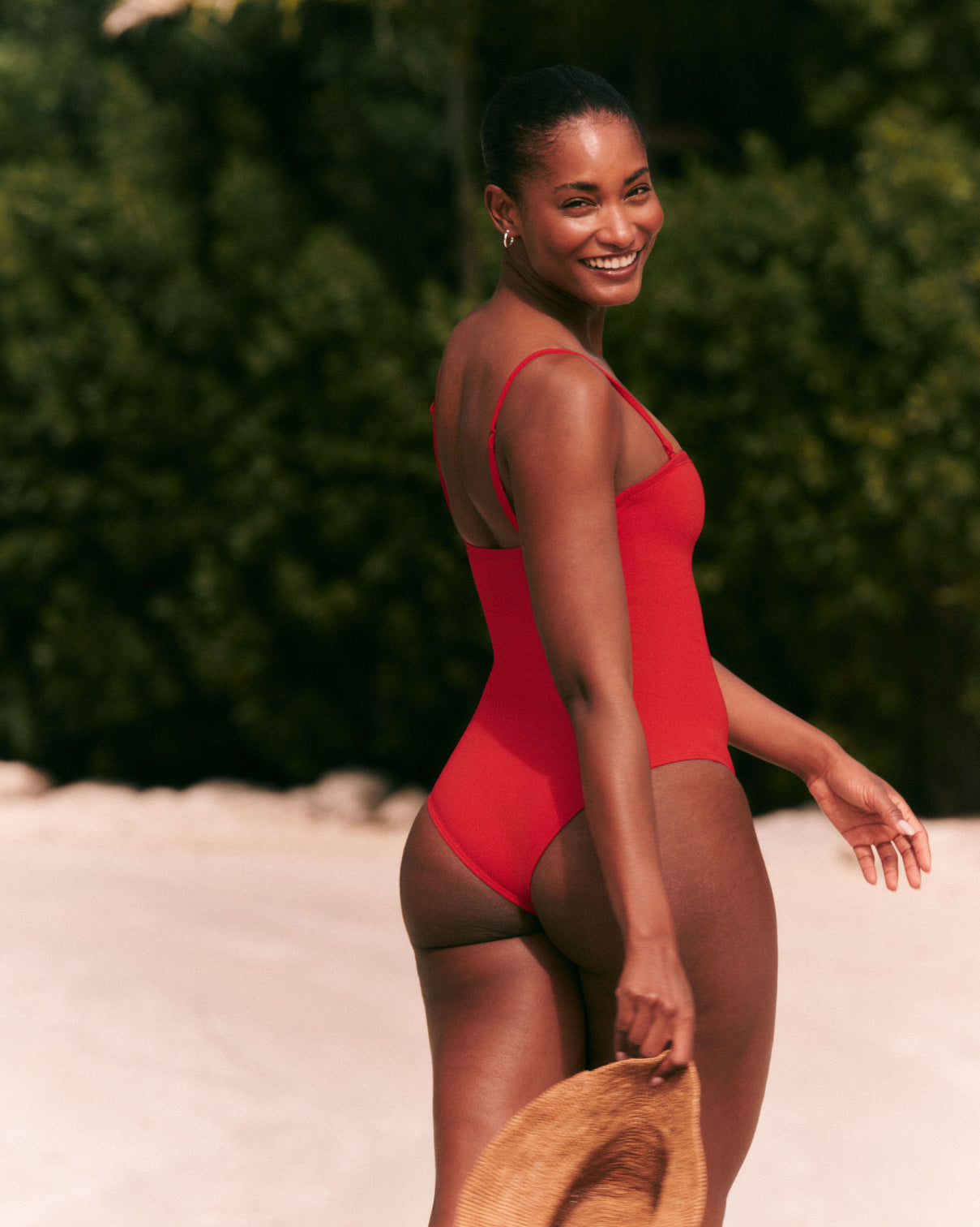 SPANXshape? Swim Bandeau One Piece | SPANX? Red - Image 2