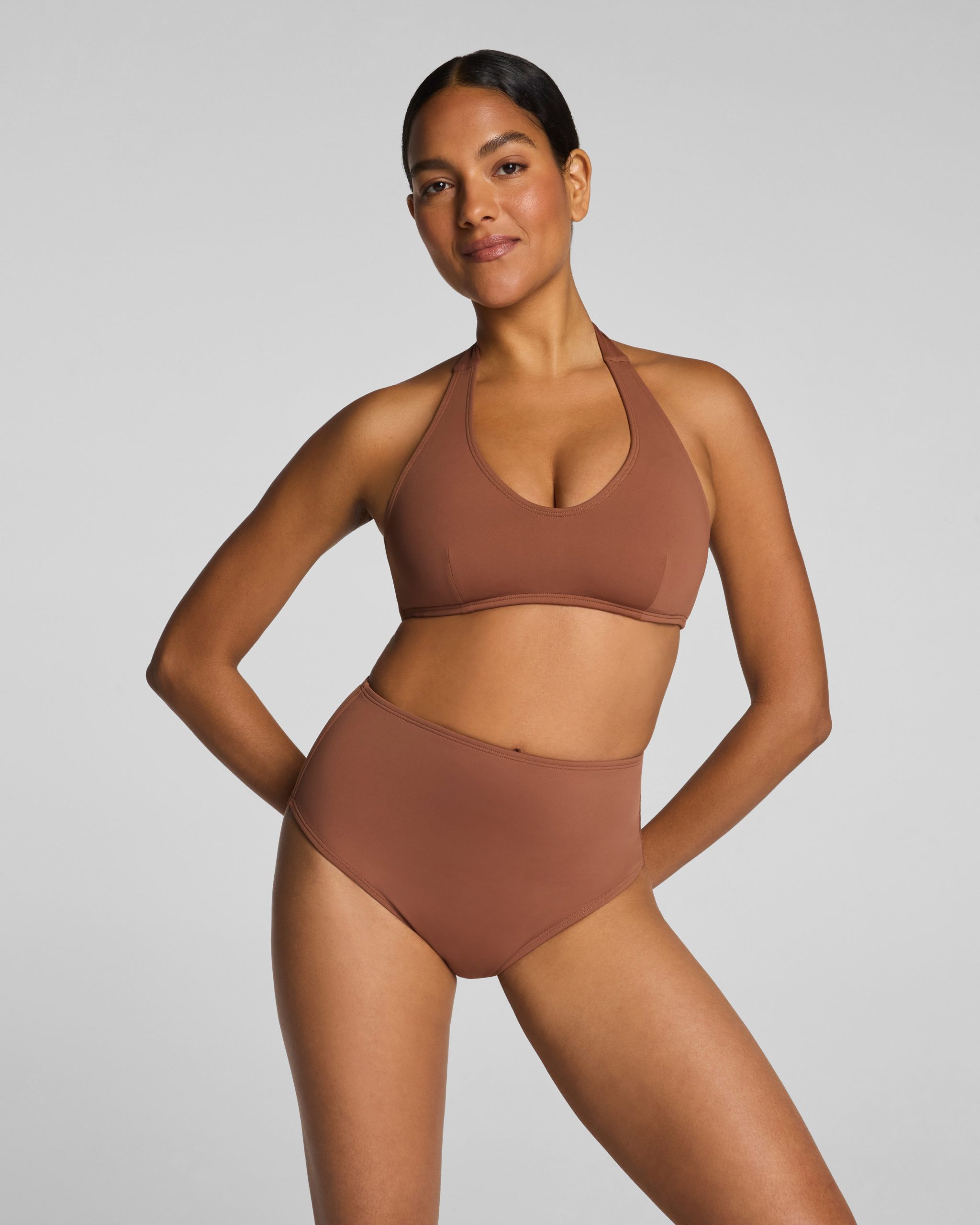 SPANXshape? Swim Halter Bikini Top | Caraway