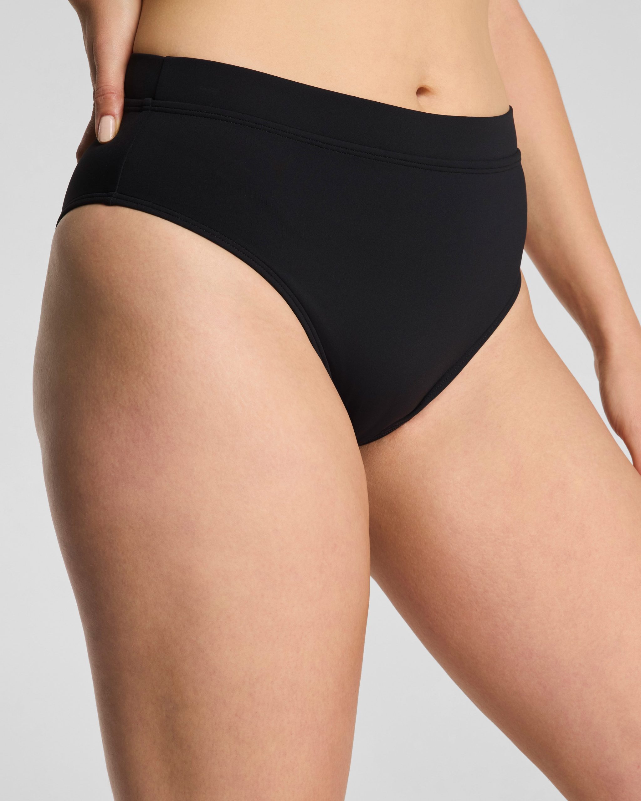SPANXshape? Swim Hi-Rise Cheeky Bikini Bottom | Very Black