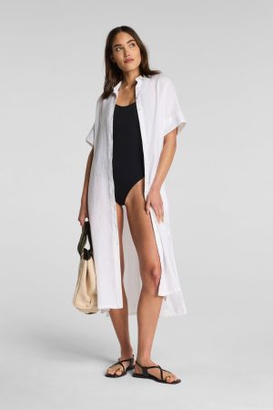 SPANX? Beach Midi Dress | Vivid White