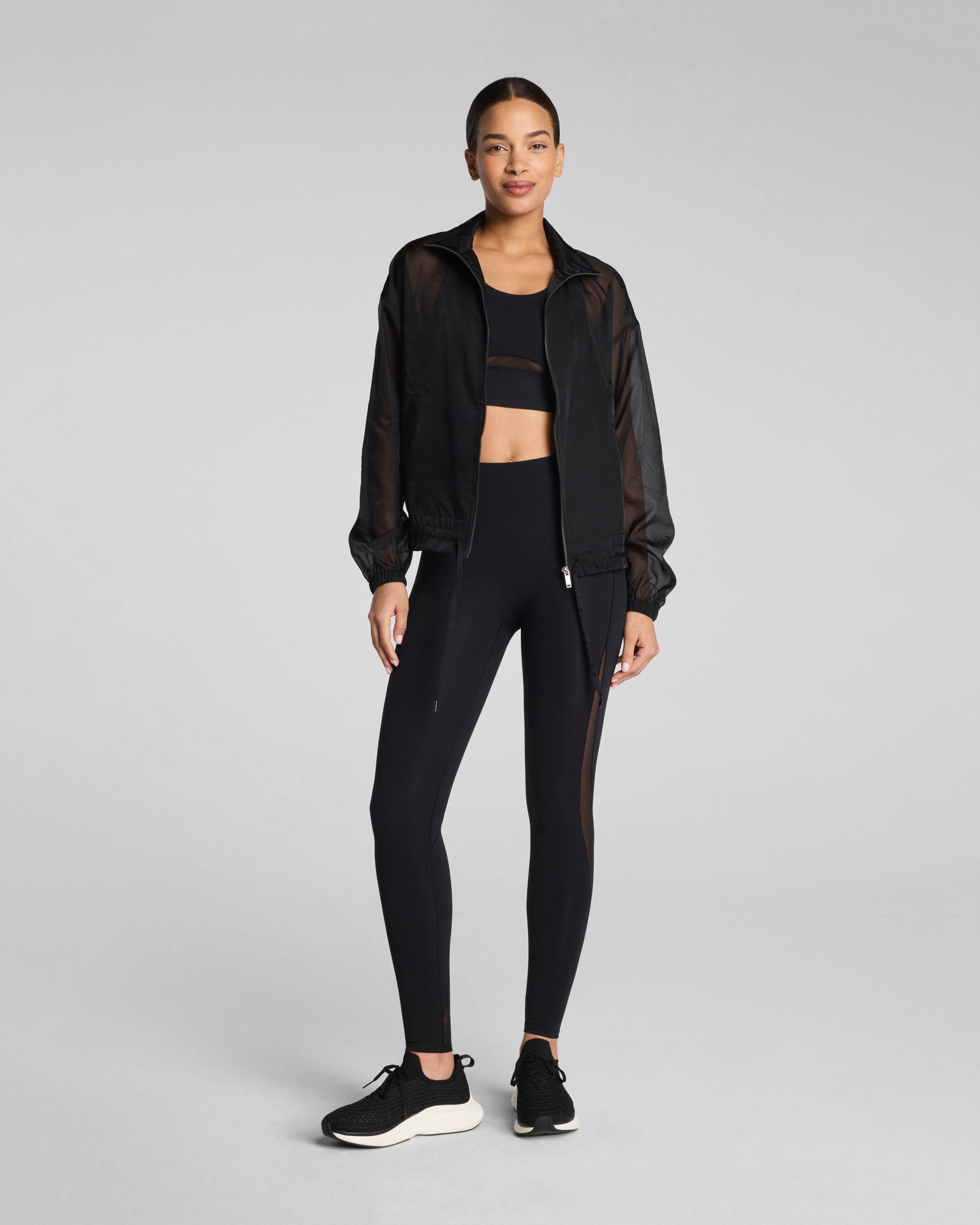 SPANX? BodyLine Sheerious Full Zip Jacket | Very Black - Image 5