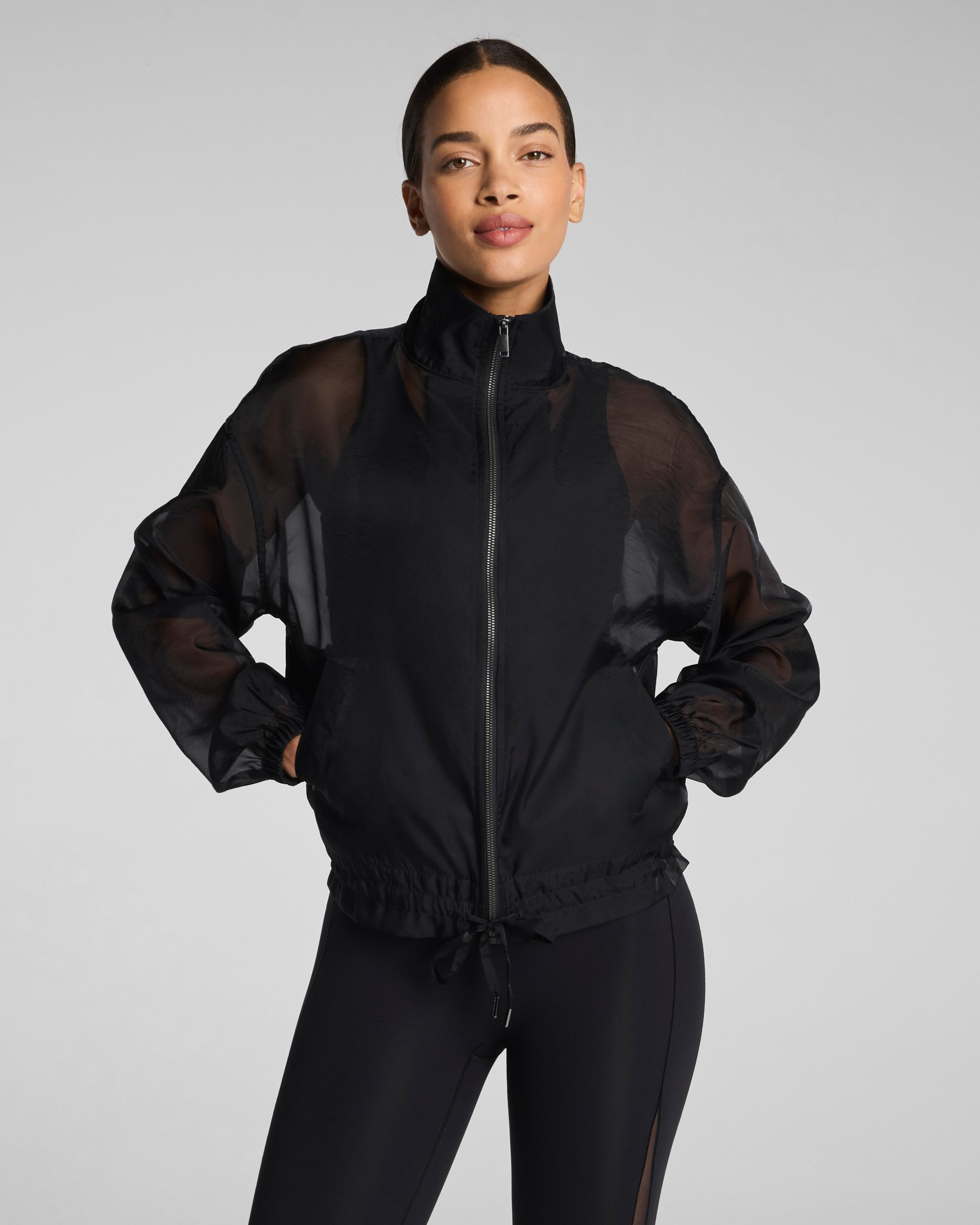 SPANX? BodyLine Sheerious Full Zip Jacket | Very Black