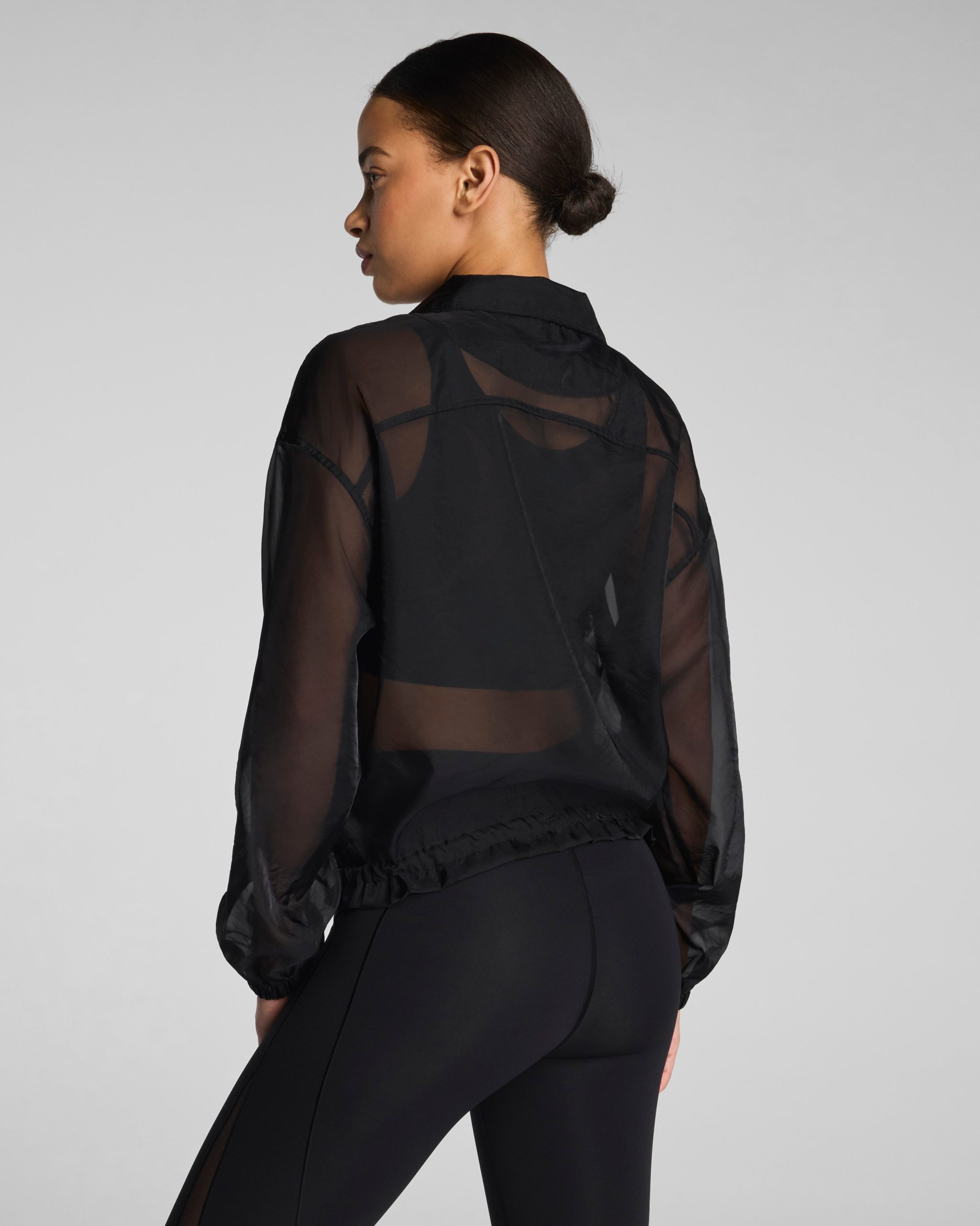 SPANX? BodyLine Sheerious Full Zip Jacket | Very Black - Image 2