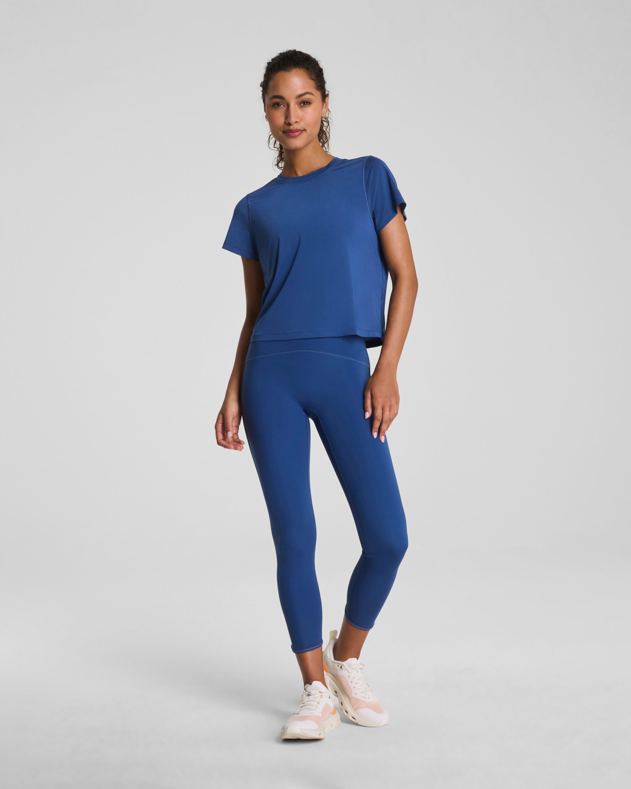 SPANX? BoostUp Crewneck Tee with StayCool Tech | Faded Indigo - Image 5