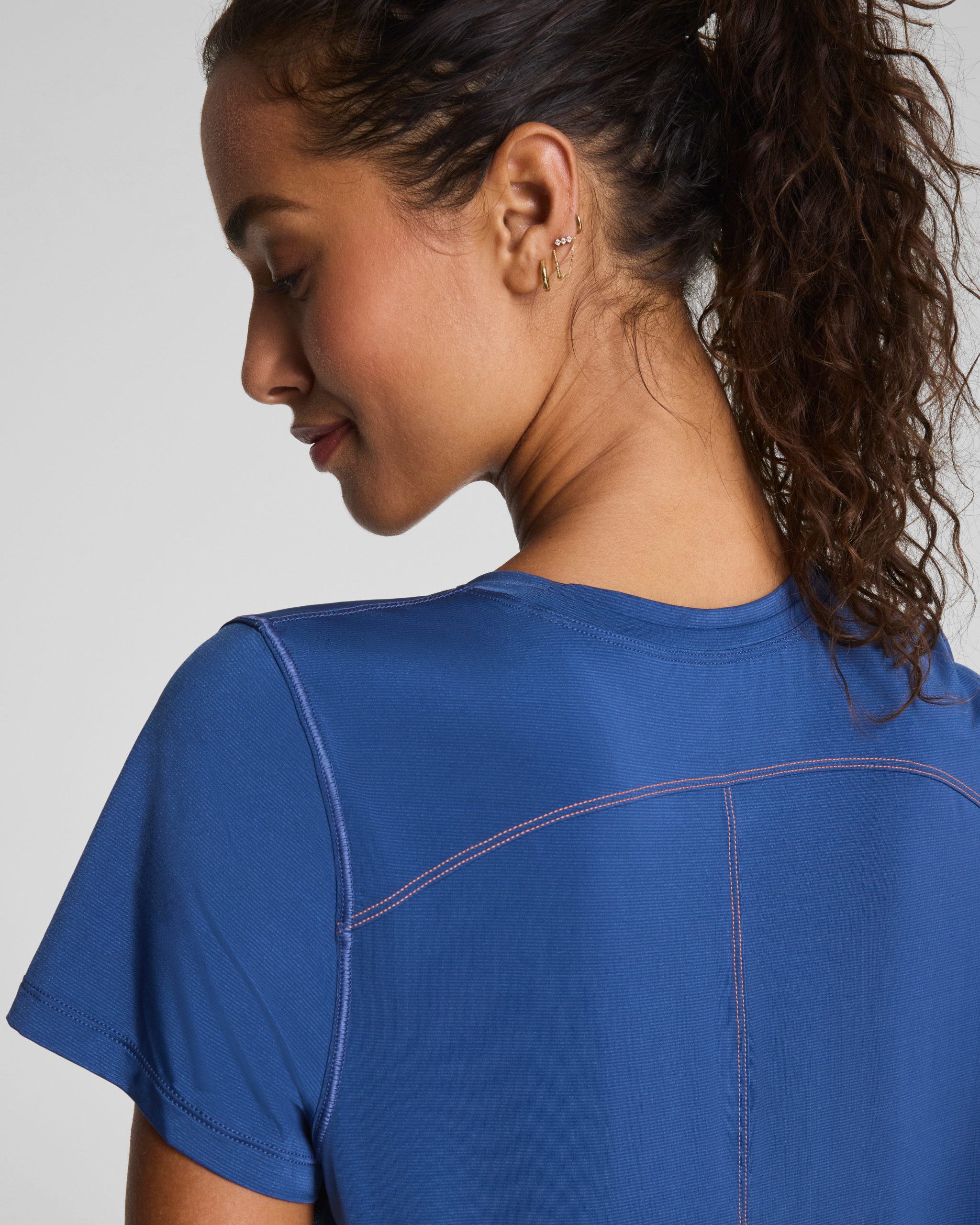SPANX? BoostUp Crewneck Tee with StayCool Tech | Faded Indigo - Image 4