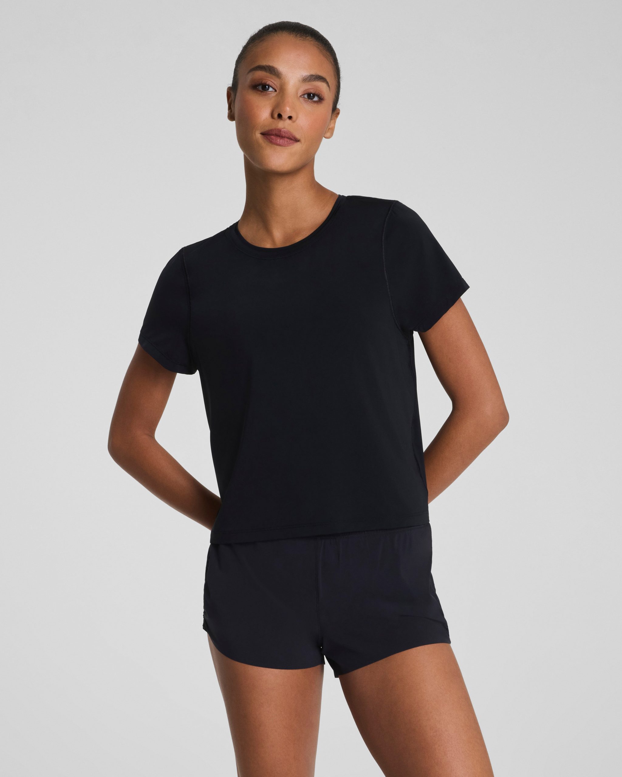 SPANX? BoostUp Crewneck Tee with StayCool Tech | Very Black