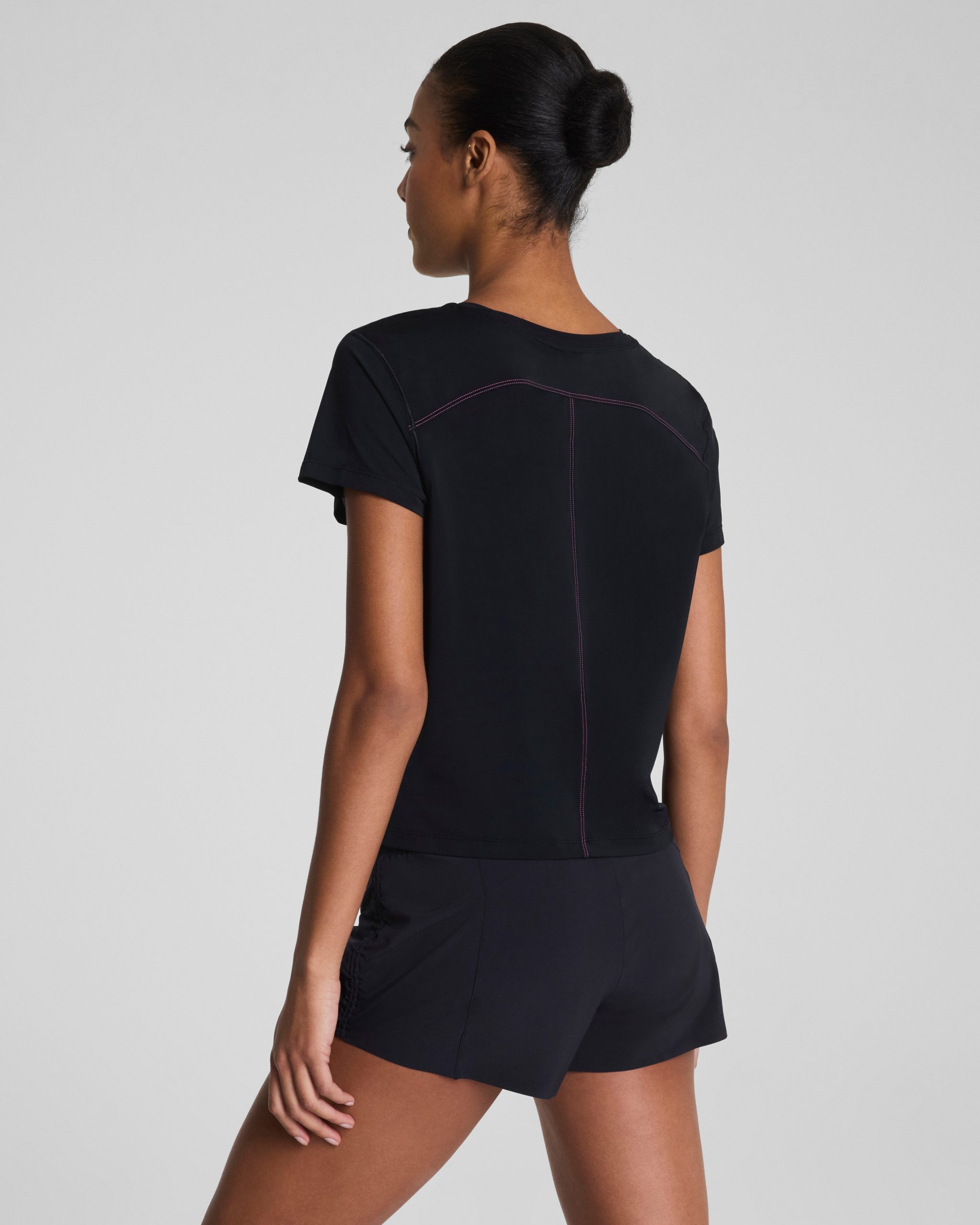 SPANX? BoostUp Crewneck Tee with StayCool Tech | Very Black - Image 2
