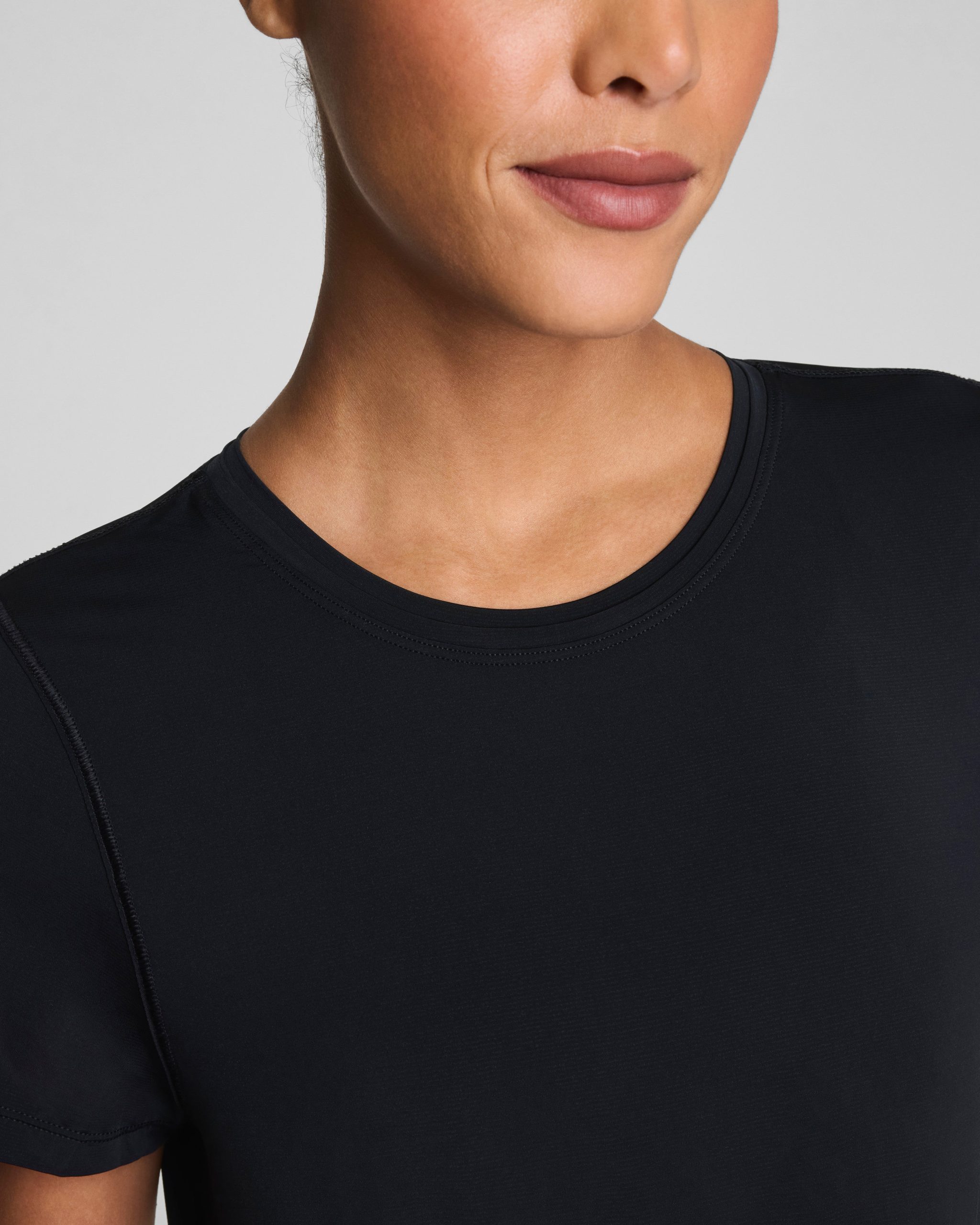SPANX? BoostUp Crewneck Tee with StayCool Tech | Very Black - Image 3