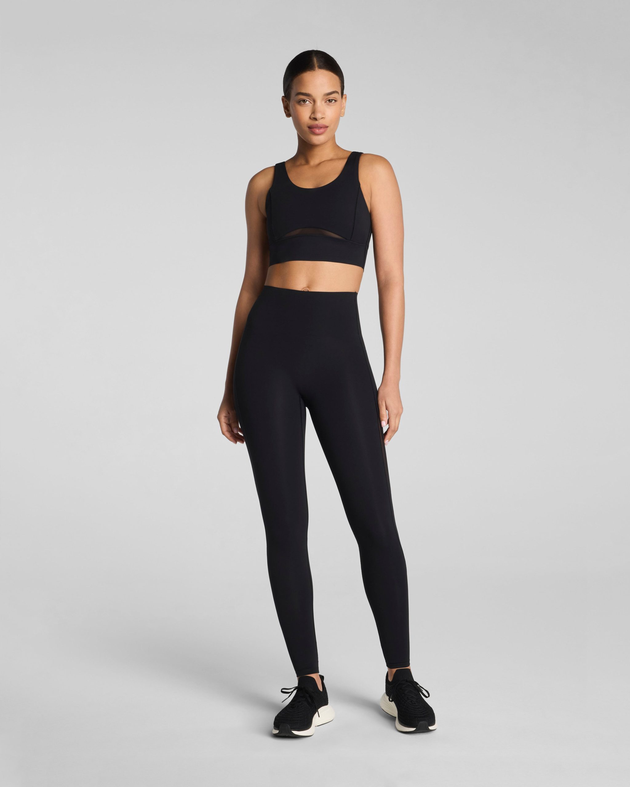 SPANX? BodyLine Sheerious Longline Sports Bra | Very Black - Image 5