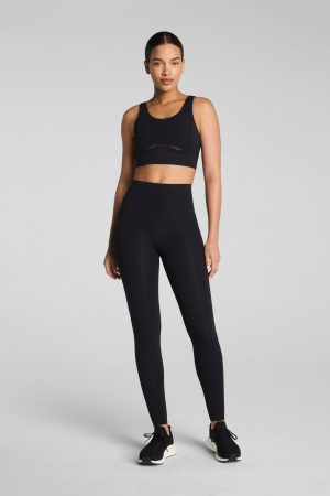 SPANXshape? BodyLine Sheerious Full-Length Leggings with Mid-Tummy Compression | Very Black