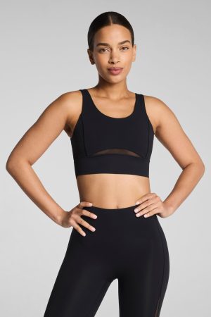 SPANX? BodyLine Sheerious Longline Sports Bra | Very Black