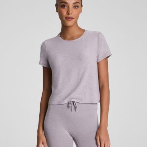 SPANX? SoftStretch Crewneck Tee | Coastal Fog/Light Coastal Fog