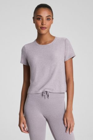 SPANX? SoftStretch Crewneck Tee | Coastal Fog/Light Coastal Fog