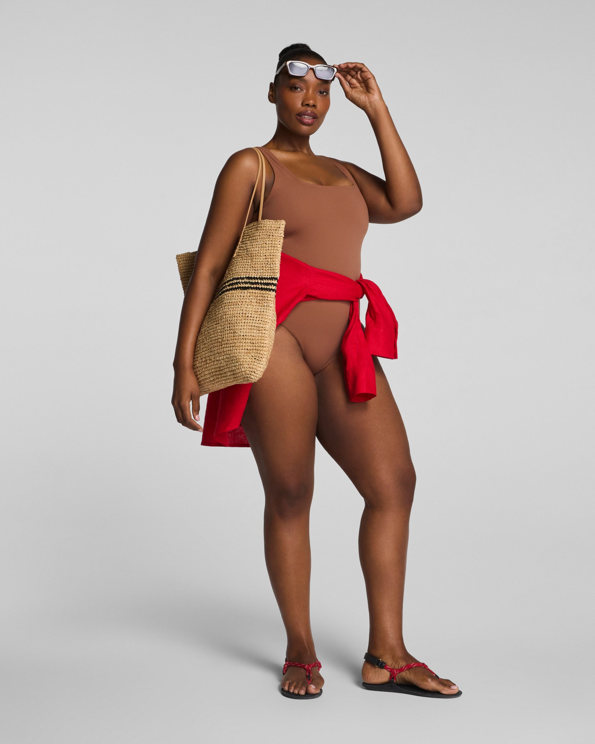 SPANXsculpt? Swim Square Neck One Piece | Caraway - Image 3