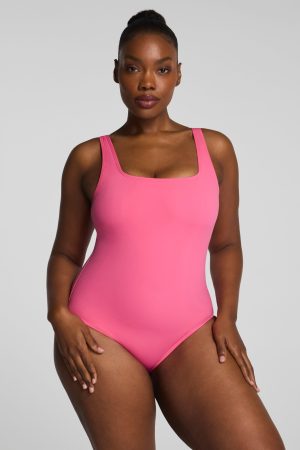 SPANXsculpt? Swim Square Neck One Piece | Hibiscus
