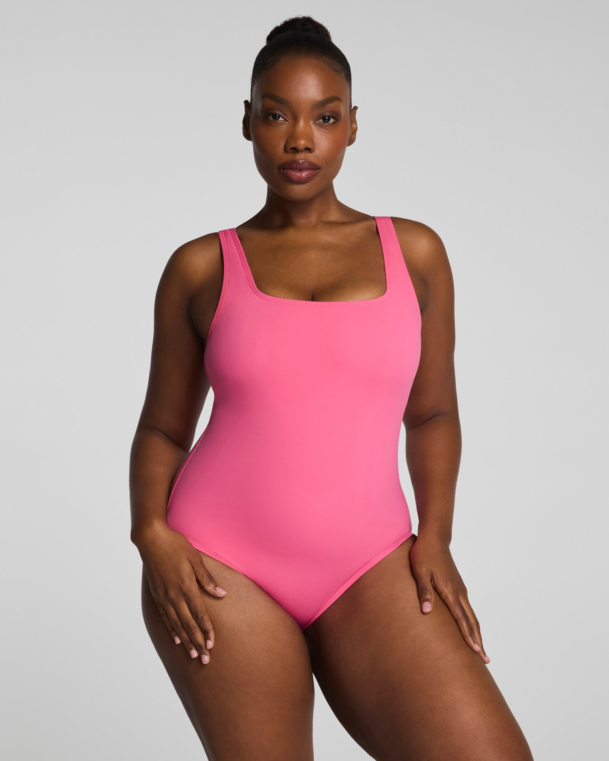 SPANXsculpt? Swim Square Neck One Piece | Hibiscus
